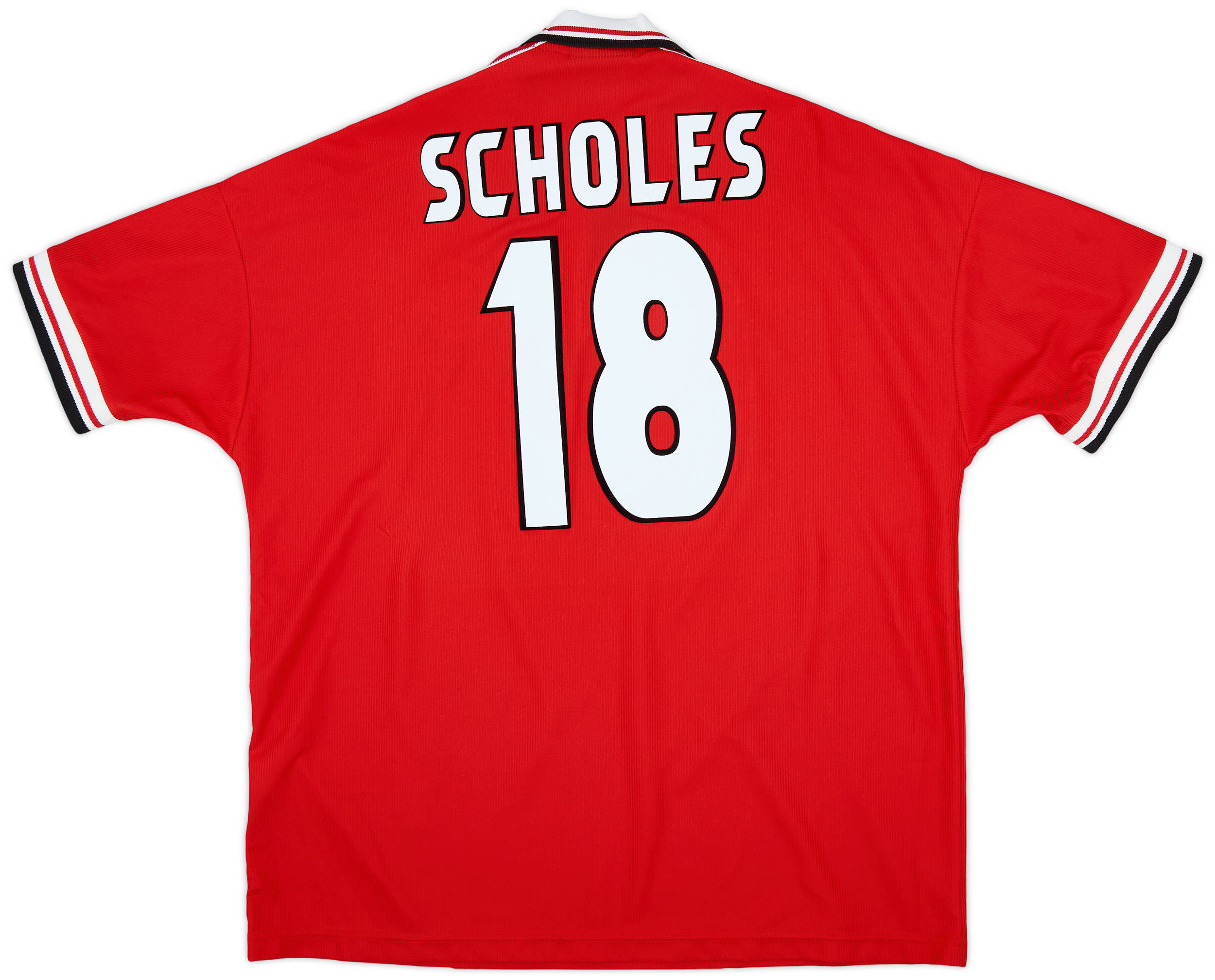 1998-00 Manchester United Home Shirt Scholes #18 - 6/10 - (XXL)