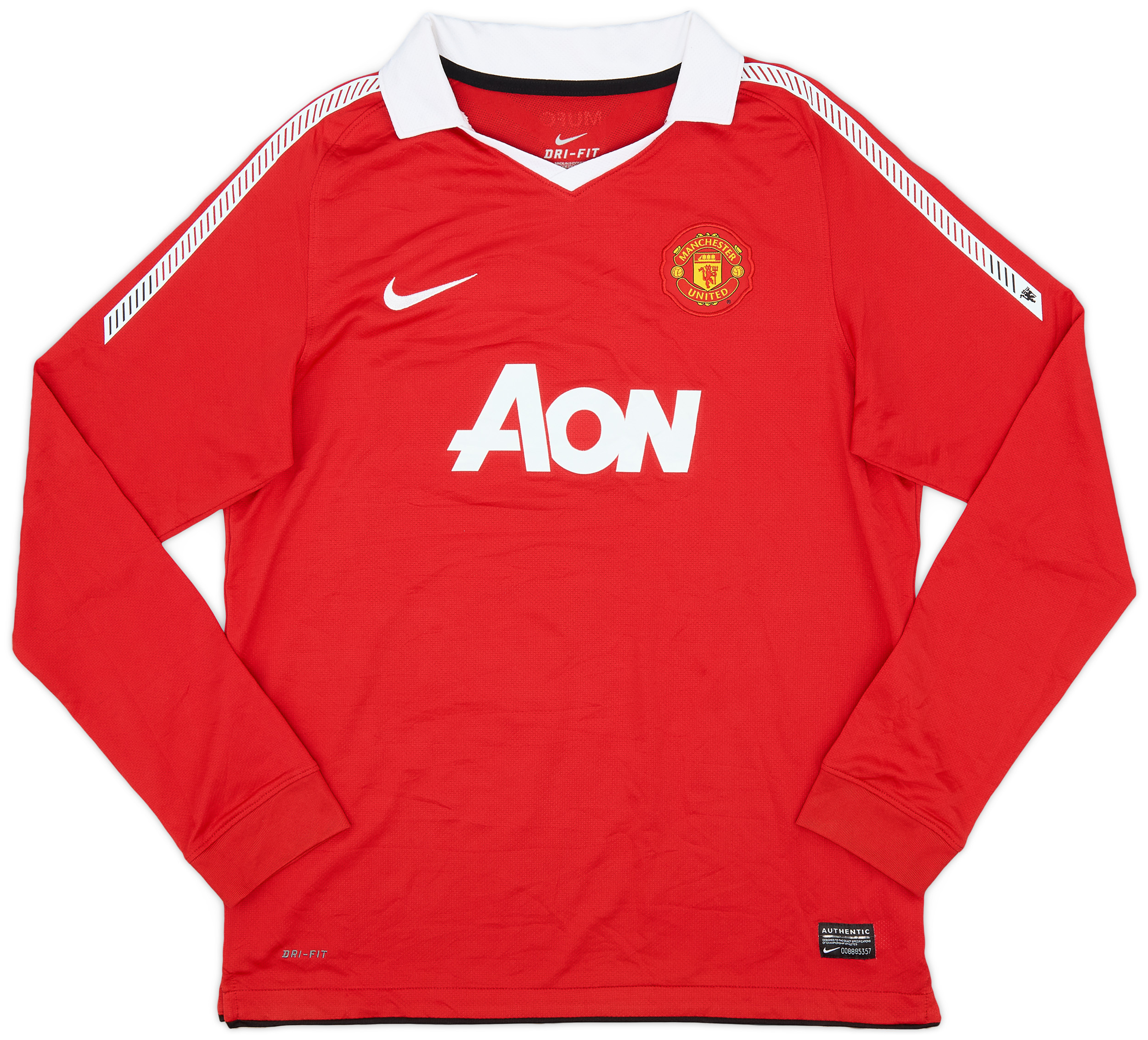 送料無料 いつまで 2010-11 (XL.Boys) - 9/10 - Shirt L/S Home United Manchester パーツ