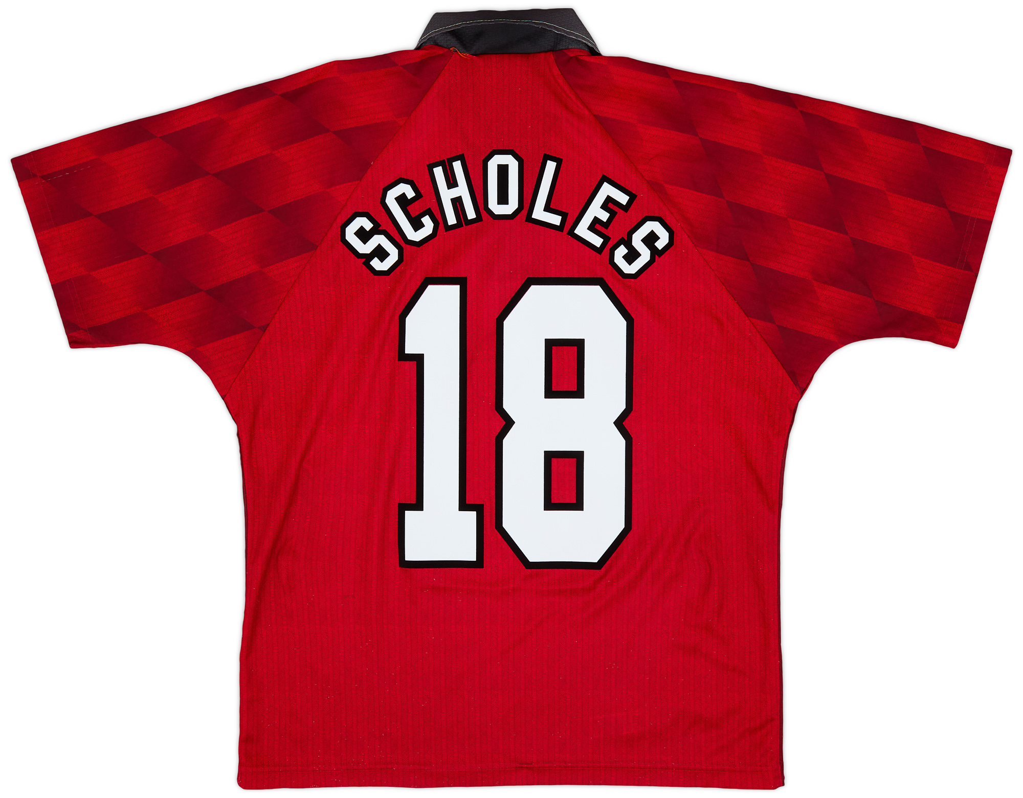 1996-98 Manchester United Home Shirt Scholes #18 - 6/10 - (M)