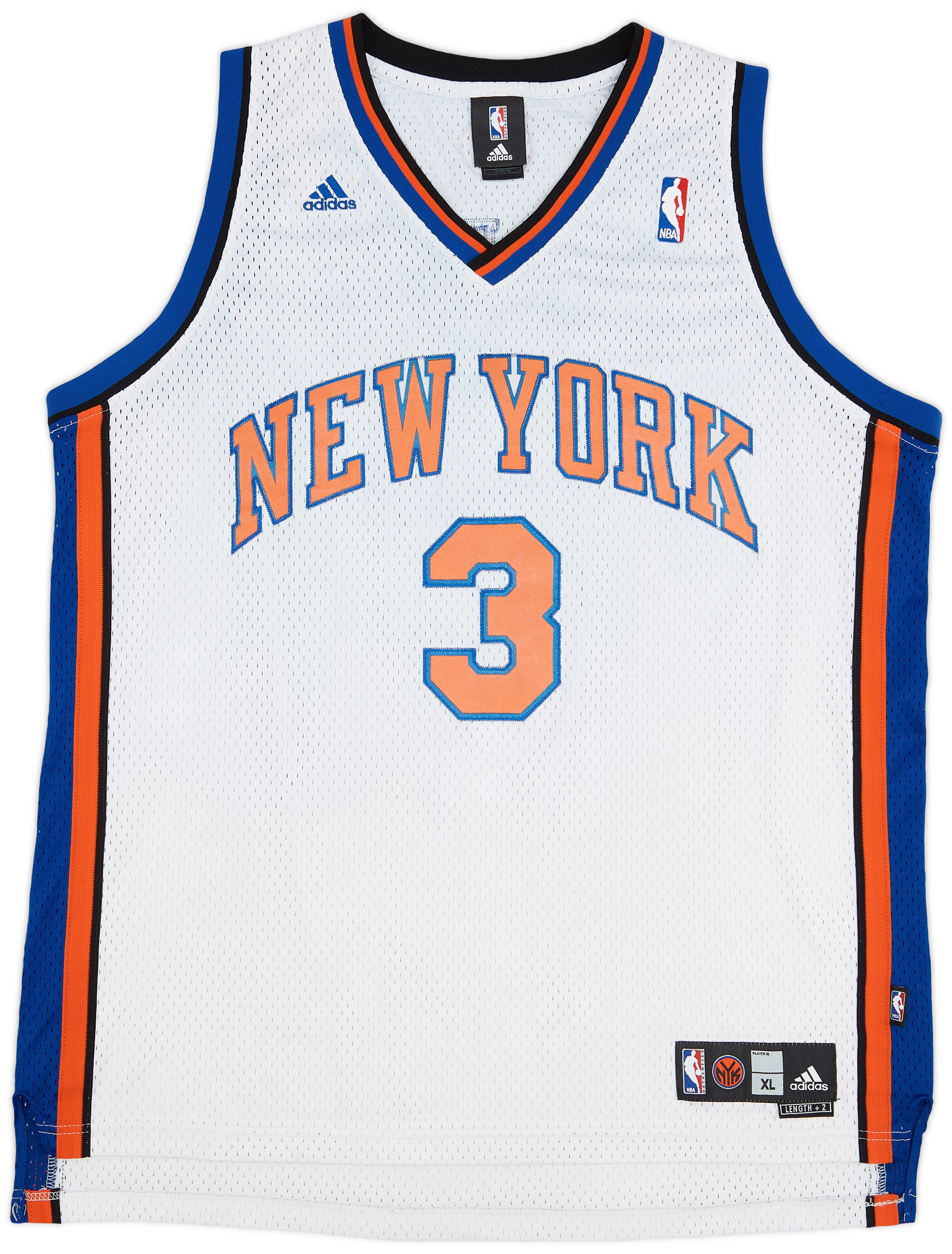 2006-09 New York Knicks Marbury #3 adidas Swingman Home Jersey - 6/10 - (XL)