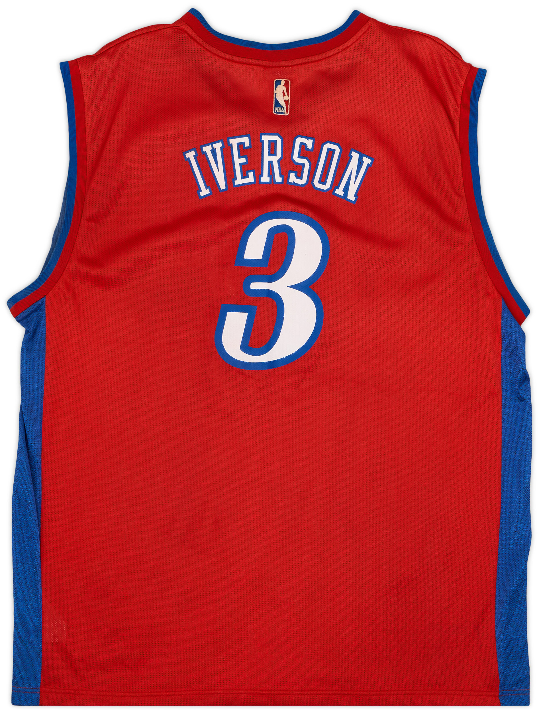 2002-06 Philadelphia 76ers Iverson #3 Reebok Alternate Jersey - 8/10 - (XXL)