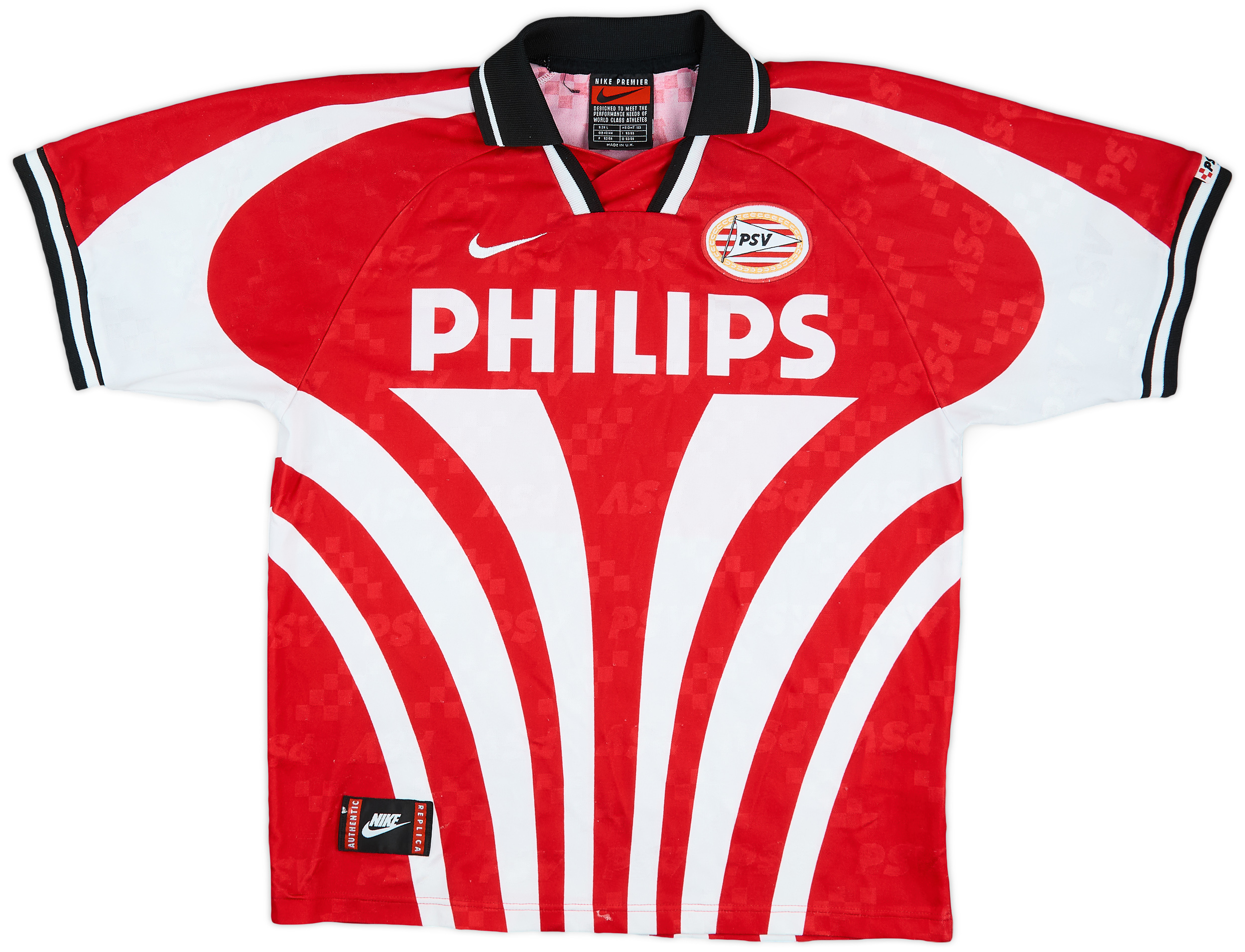 ウェア 96-97 PSV / soccer game shirt 1996-97 PSV Home Shirt - 8/10 - (XL.Boys)
