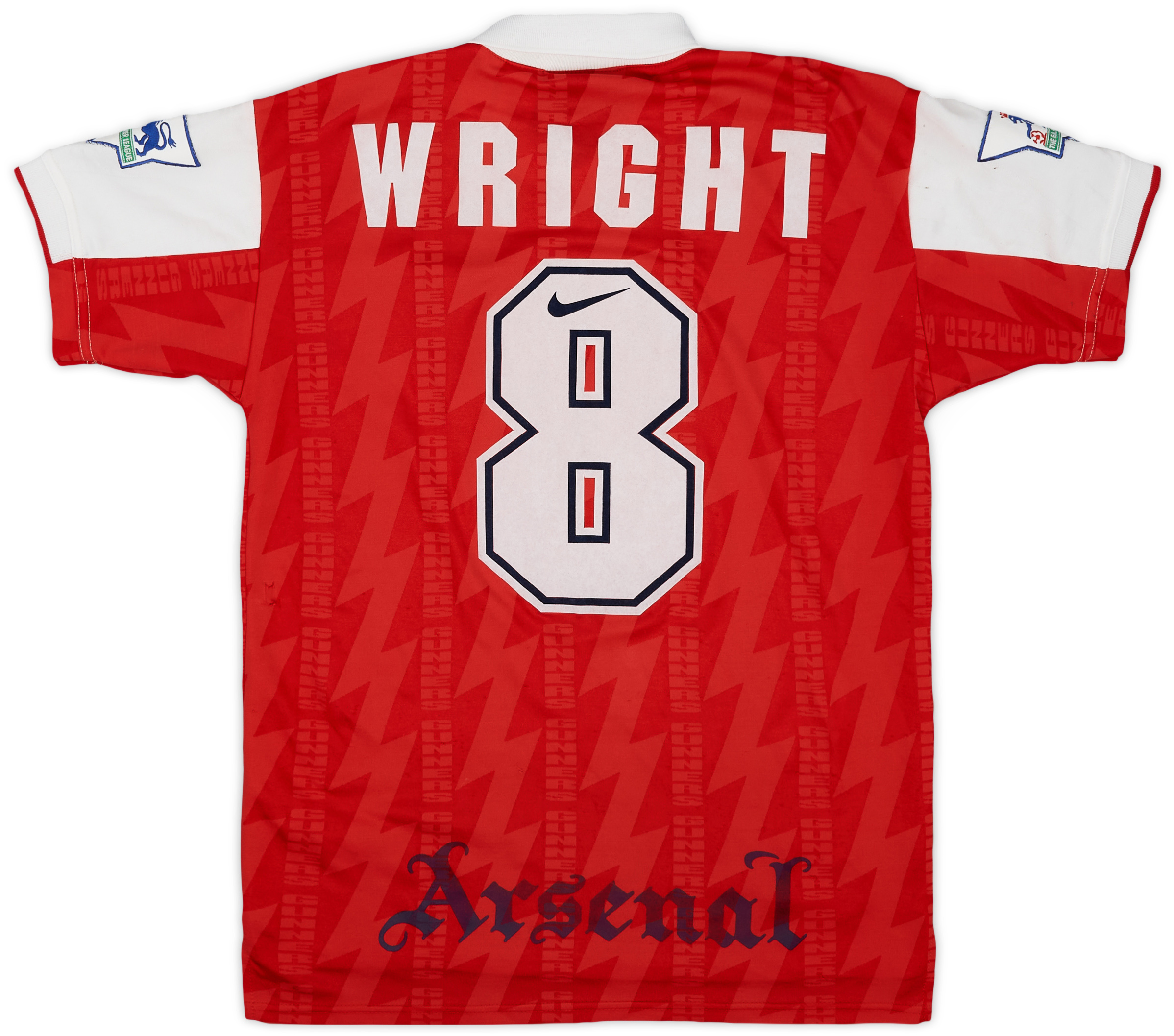 1994-96 Arsenal Signed Home Shirt Wright #8 - 8/10 - (XL.Boys)