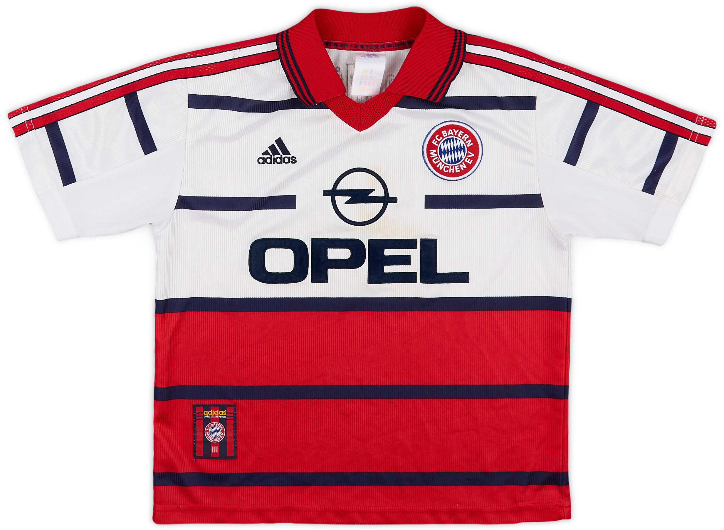 98/99 adidas × BAYERN Away Game Shirts 1998-00 Bayern Munich Away Shirt #9 - 7/10 - (M.Boys)