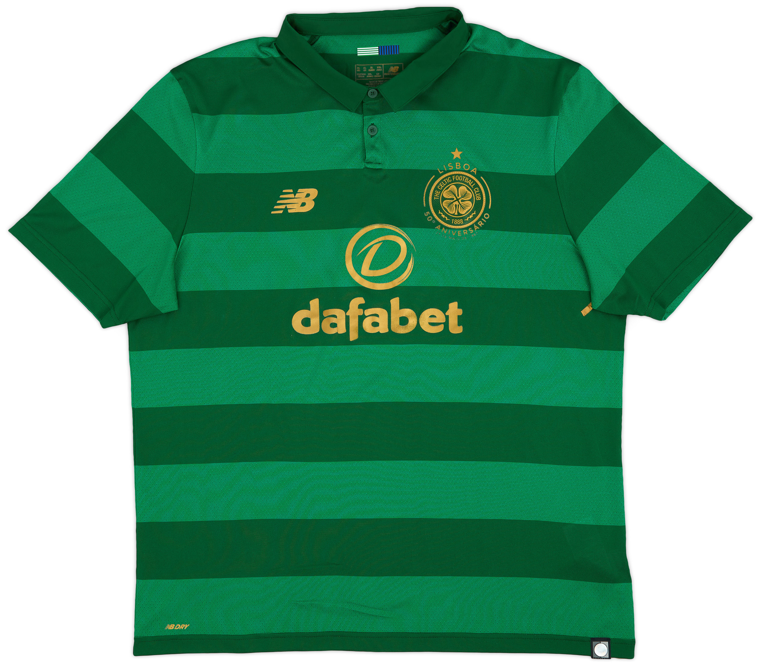 2017-18 Celtic 'Lisbon Lions 50th Anniversary' Away Shirt - 8/10 - (XL)