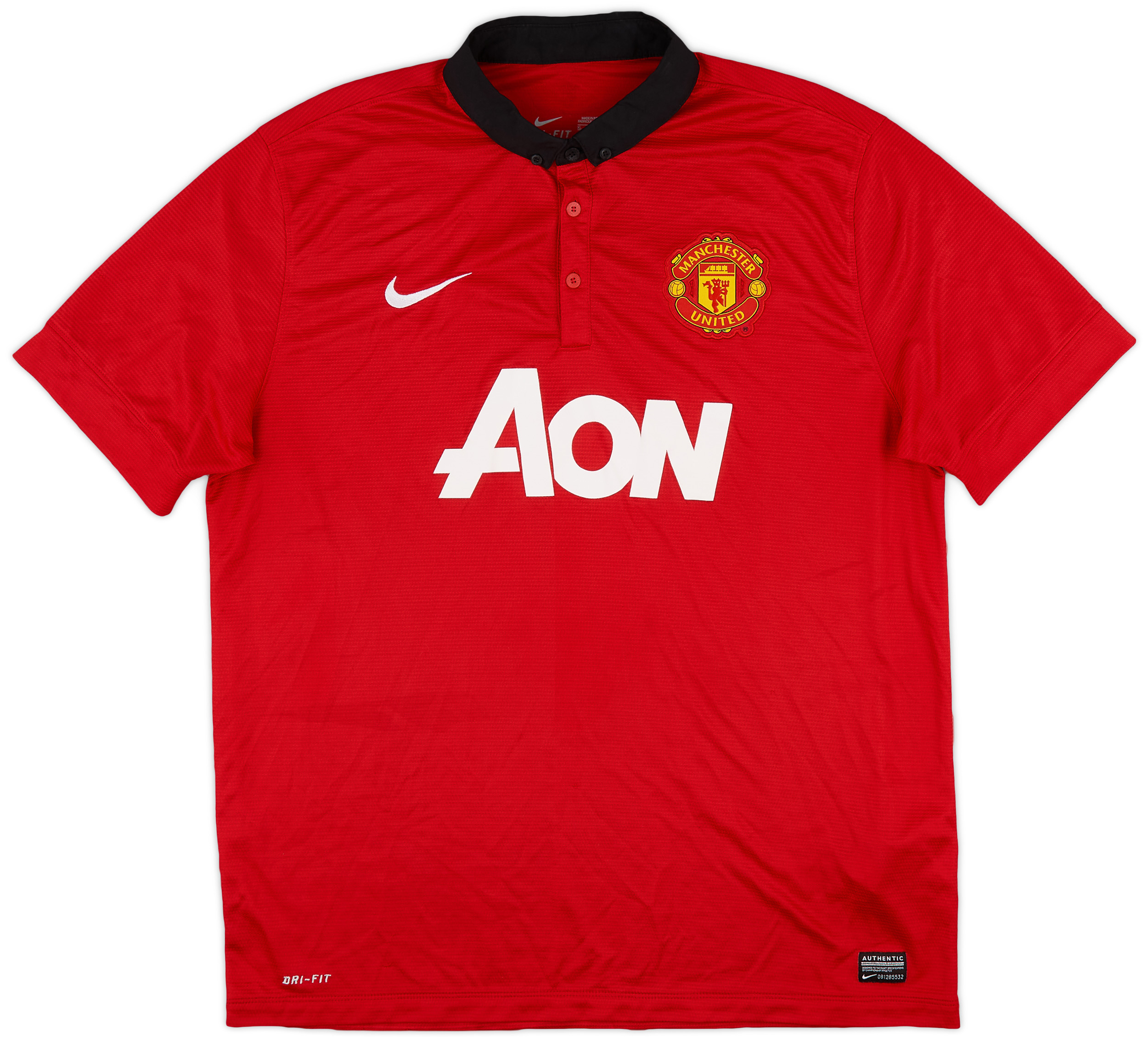 2013-14 Manchester United Home Shirt - 8/10 - (XL)