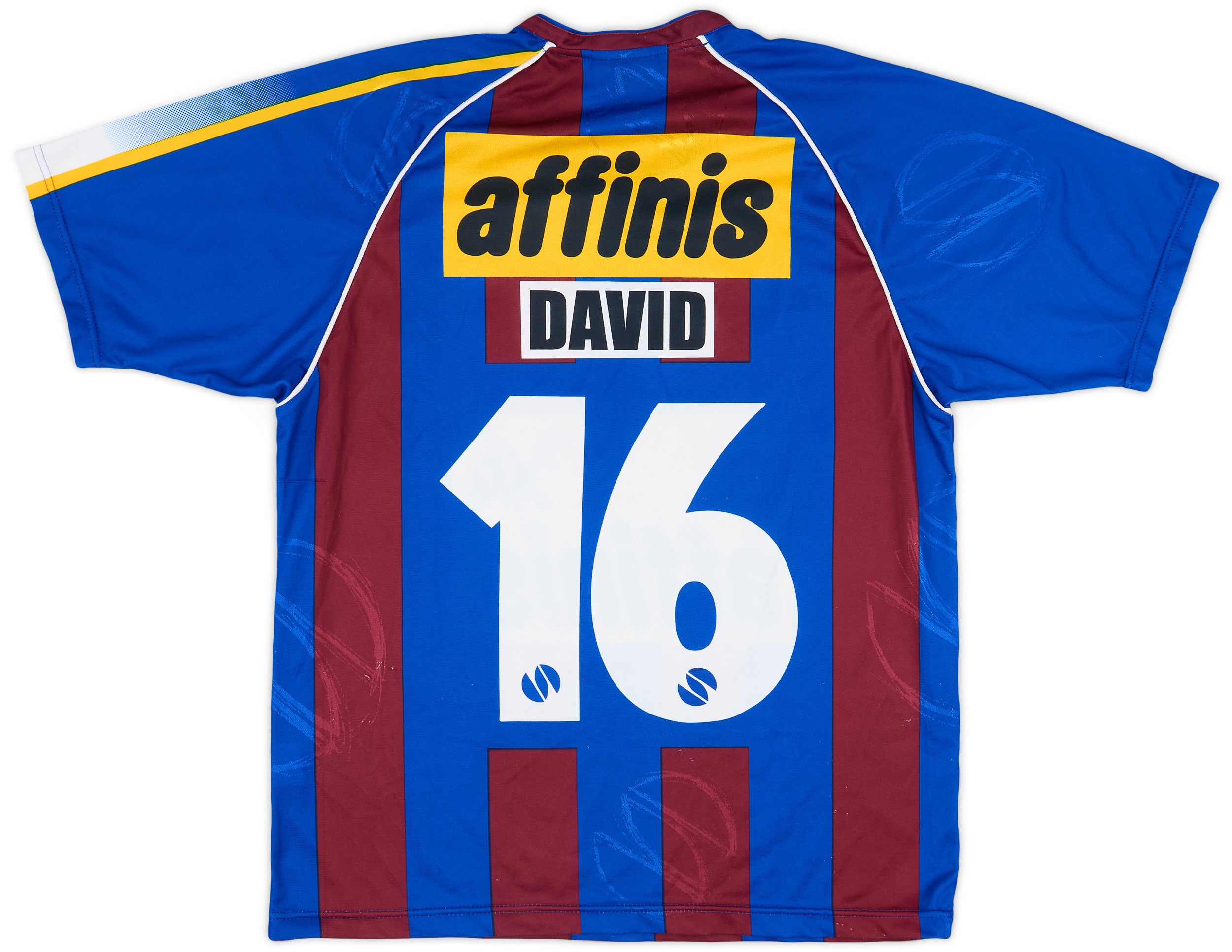 2000-02 CD Olivais e Moscavide Match Issue Home Shirt David #16