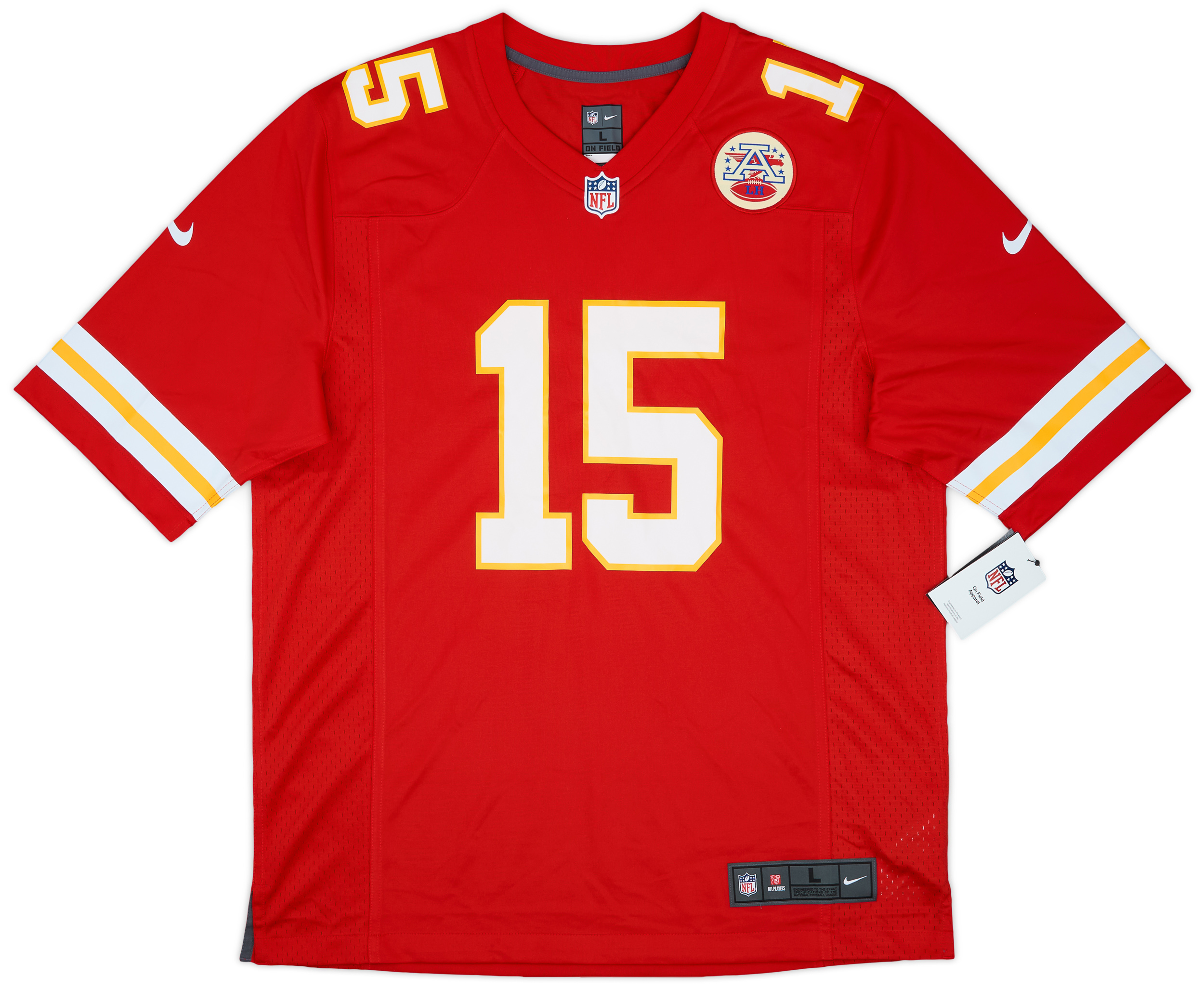 201724 Kansas City Chiefs Mahomes 15 Nike Game Home Jersey (L)