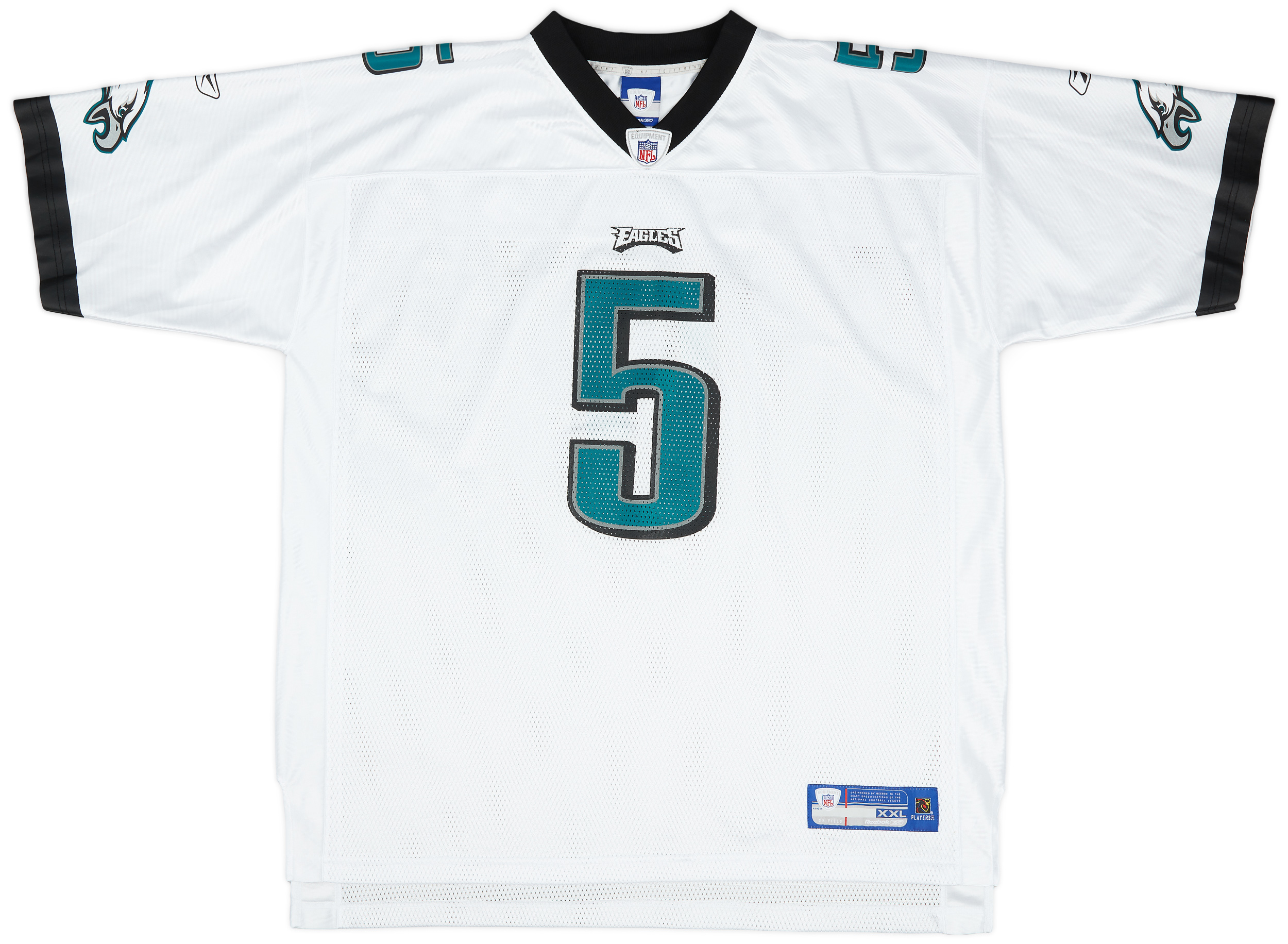 200506 Philadelphia Eagles McNabb 5 Reebok On Field Away Jersey (Good