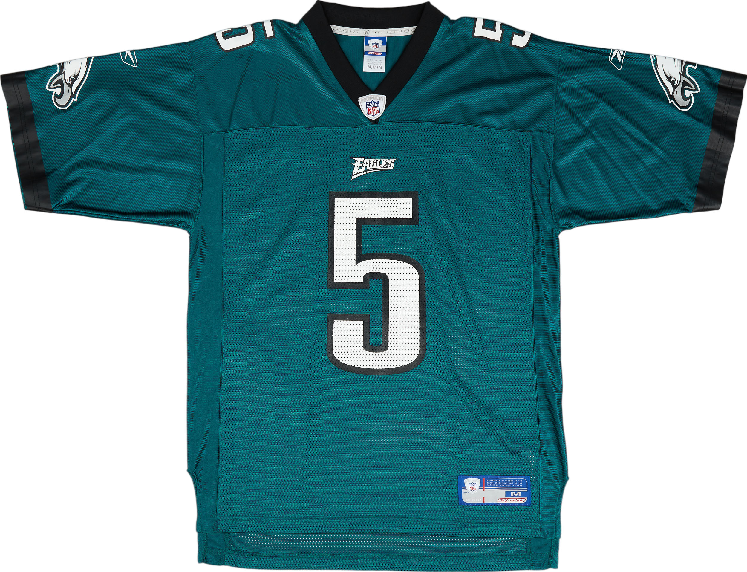 2002 Philadelphia Eagles McNabb 5 Reebok On Field Home Jersey