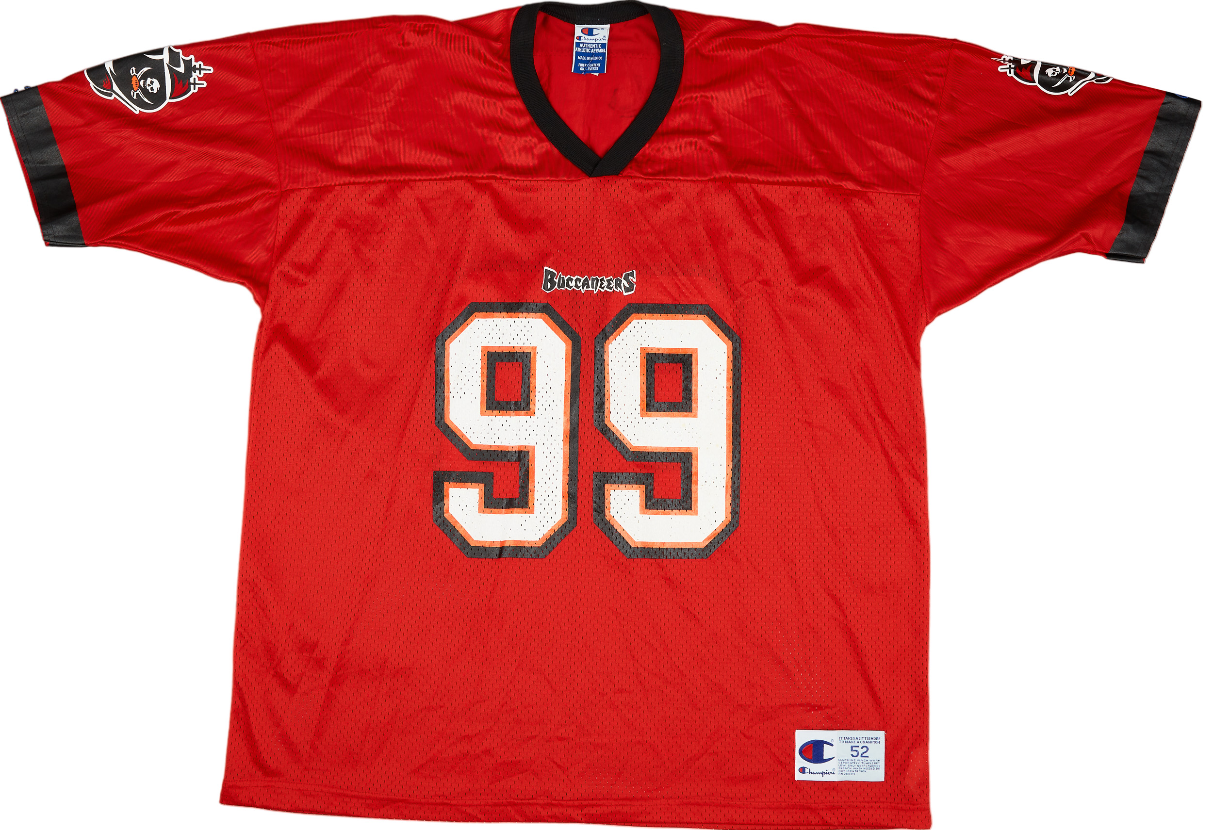 1997-00 Tampa Bay Buccaneers Sapp #99 Champion Home Jersey