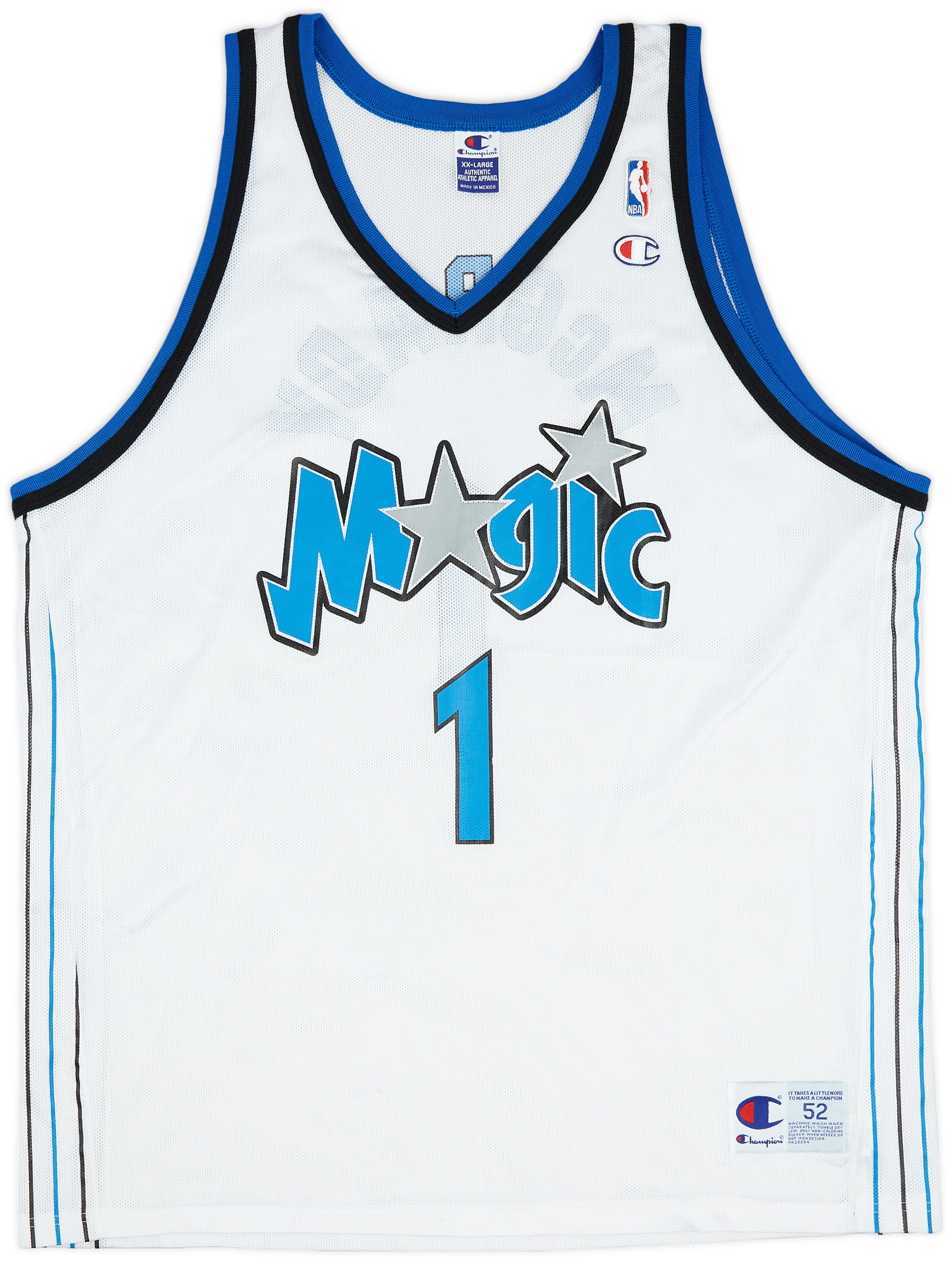 2000-02 Orlando Magic McGrady #1 Champion Home Jersey 2000-02 Orlando Magic McGrady #1 Champion Home Jersey
