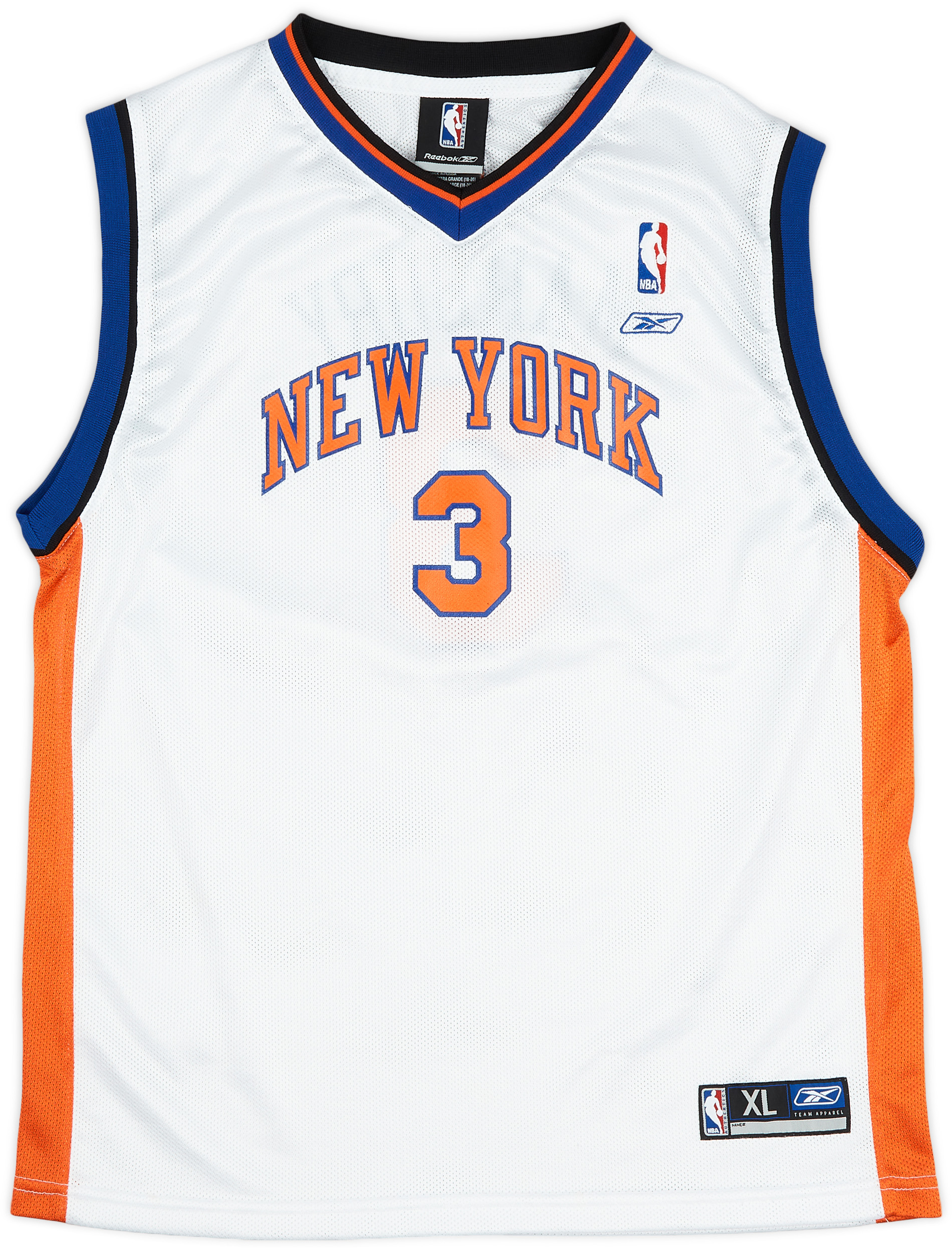 2004-06 New York Knicks Marbury #3 Reebok Home Jersey (Excellent) XL.Kids