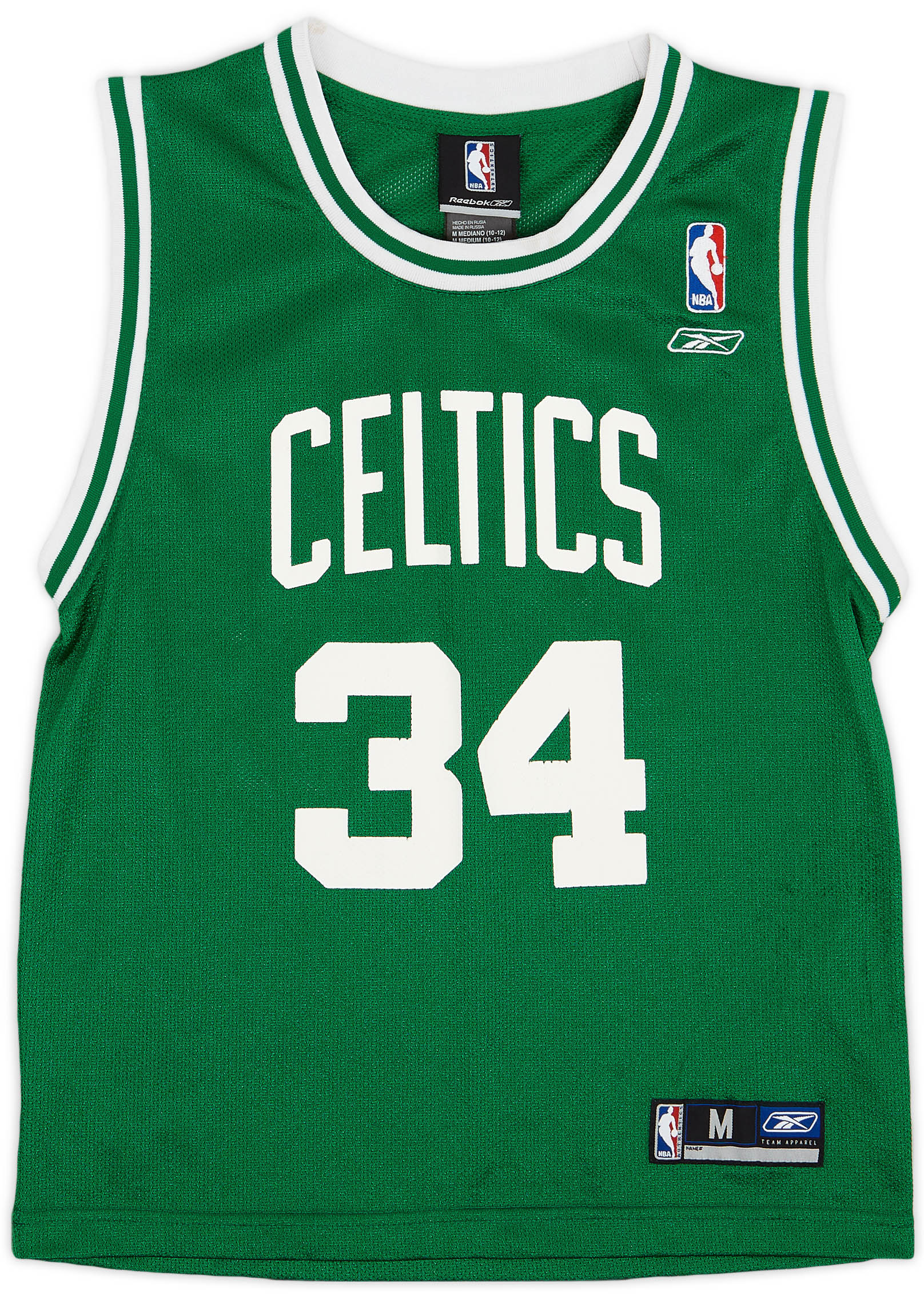 2002-05 Boston Celtics Pierce #34 Reebok Away Jersey - 7/10 - (M.Boys)