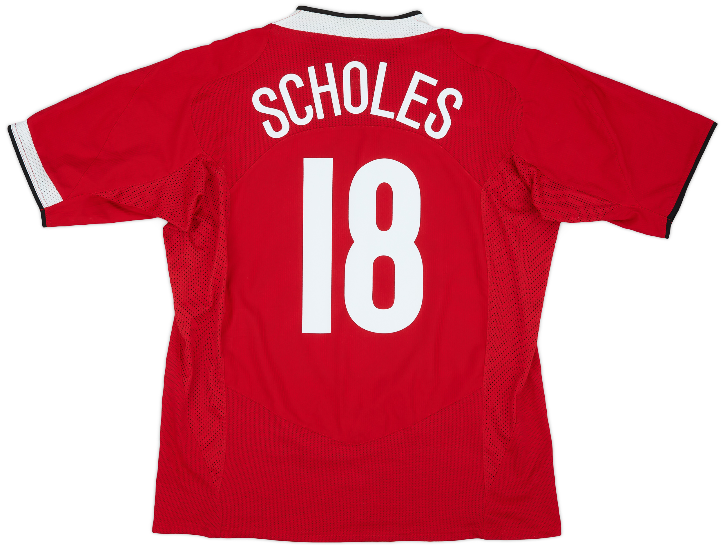 2004-06 Manchester United Home Shirt Scholes #18 - 8/10 - (XL)