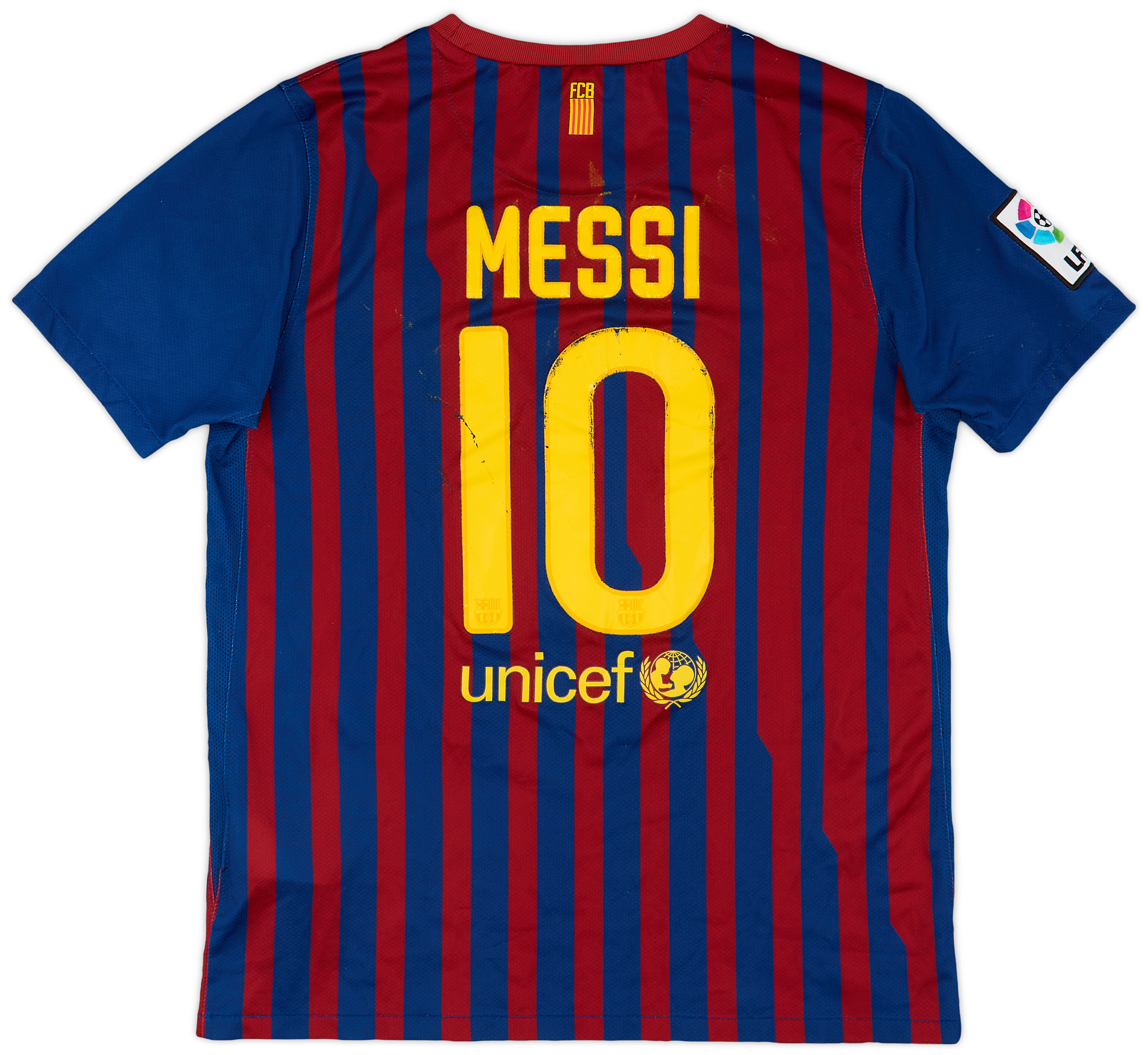 2011-12 Barcelona Home Shirt Messi #10 - 4/10 - (XL.Boys)
