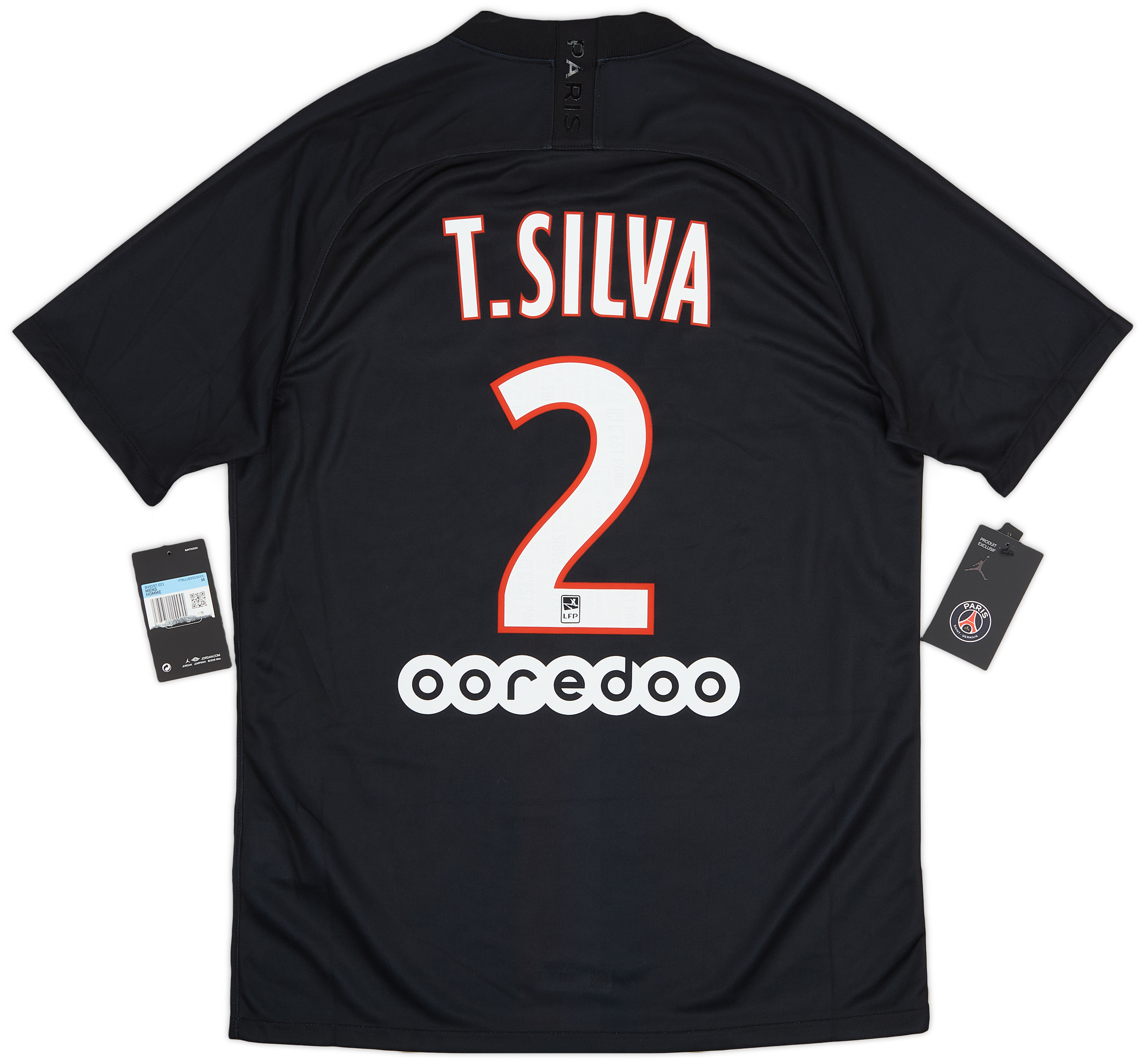 Thiago Silva Psg Home Kit 2018 2019-20 Paris Saint-Germain Fourth