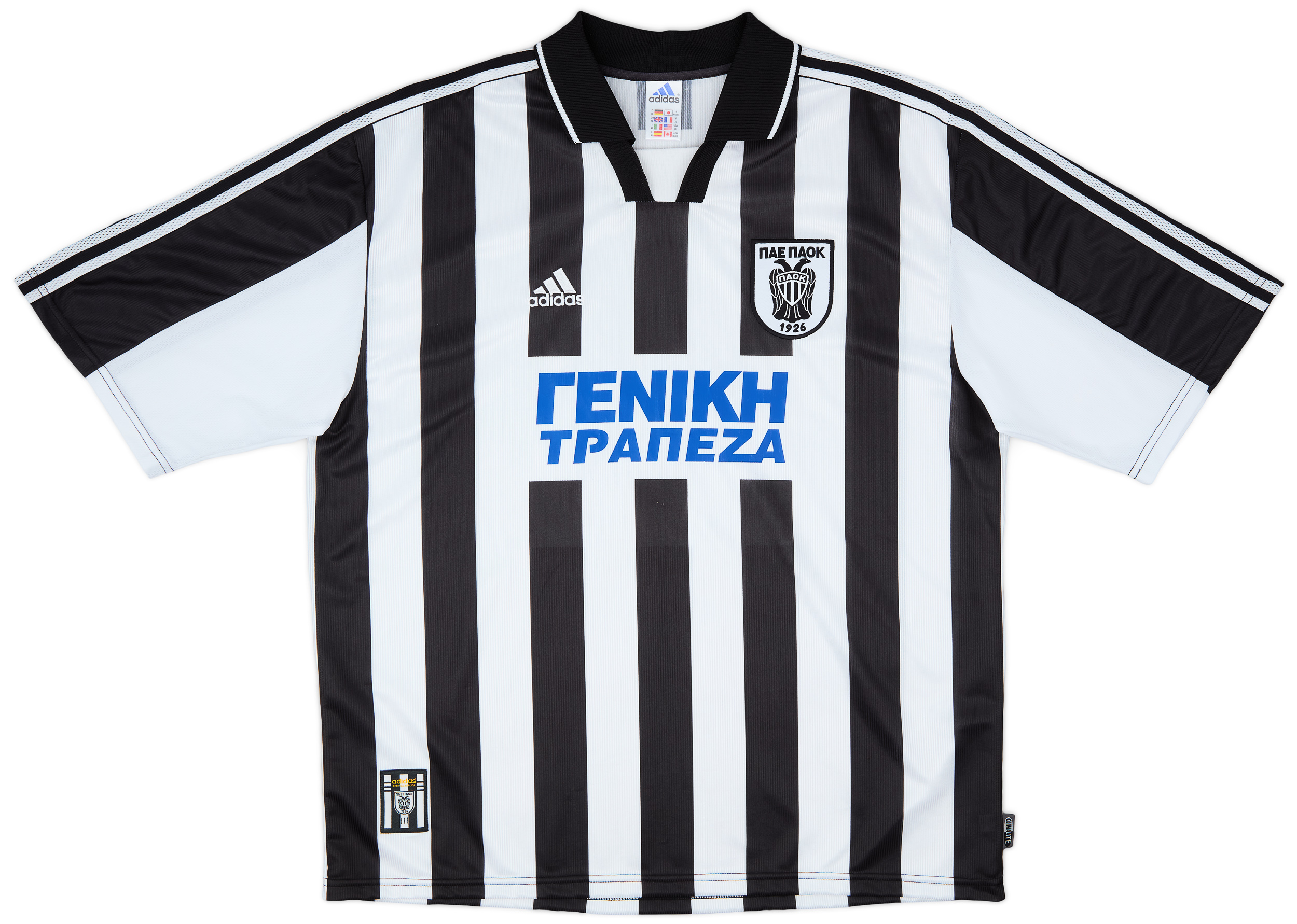 サッカーユニフォーム  PAOK FC 1999-00 PAOK Home Shirt - 8/10 - (XL)