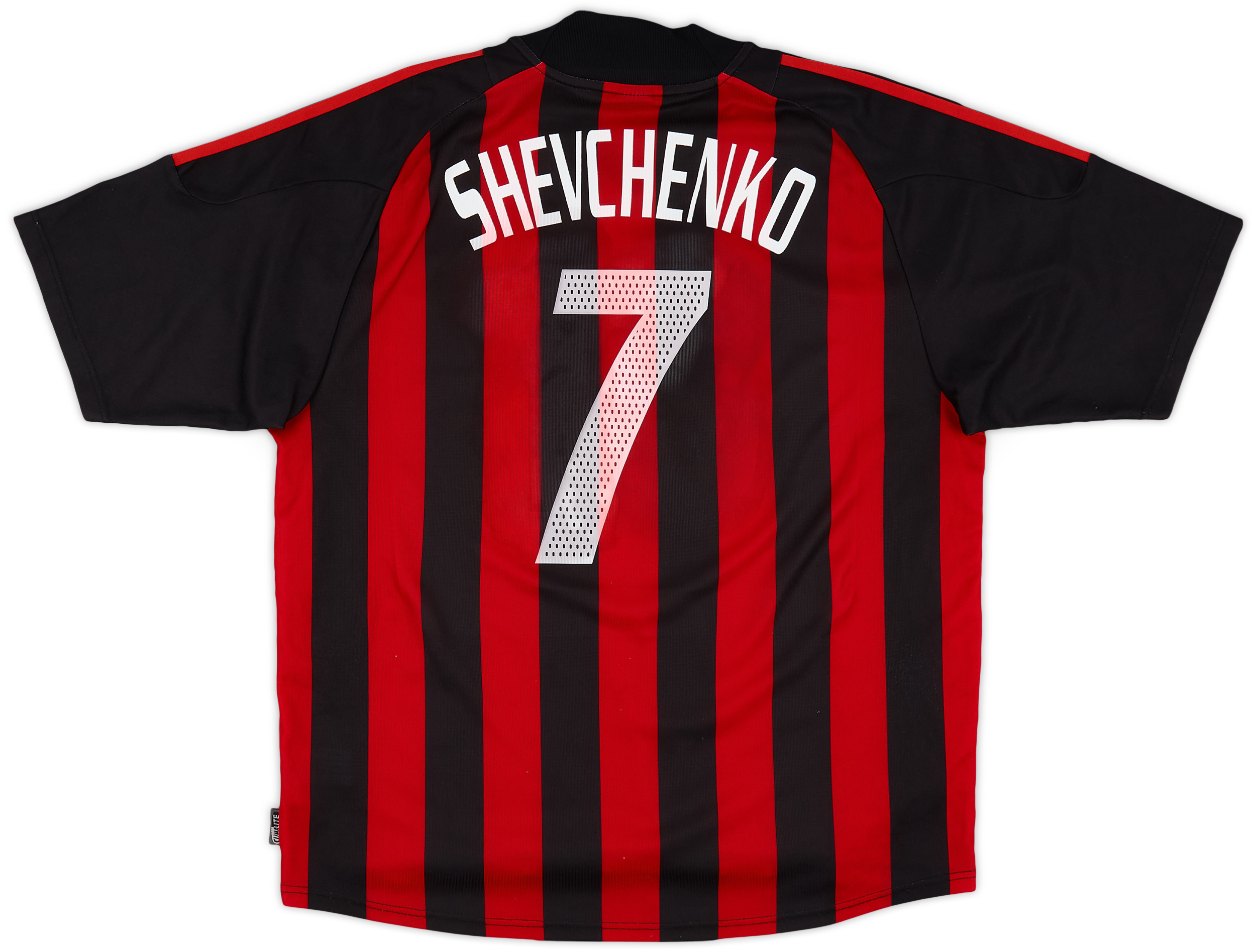 ACミラン SHEVCHENKO 7番 半袖 シャツ 2002-03 AC Milan Home Shirt Shevchenko #7 - 8/10 - (XL)