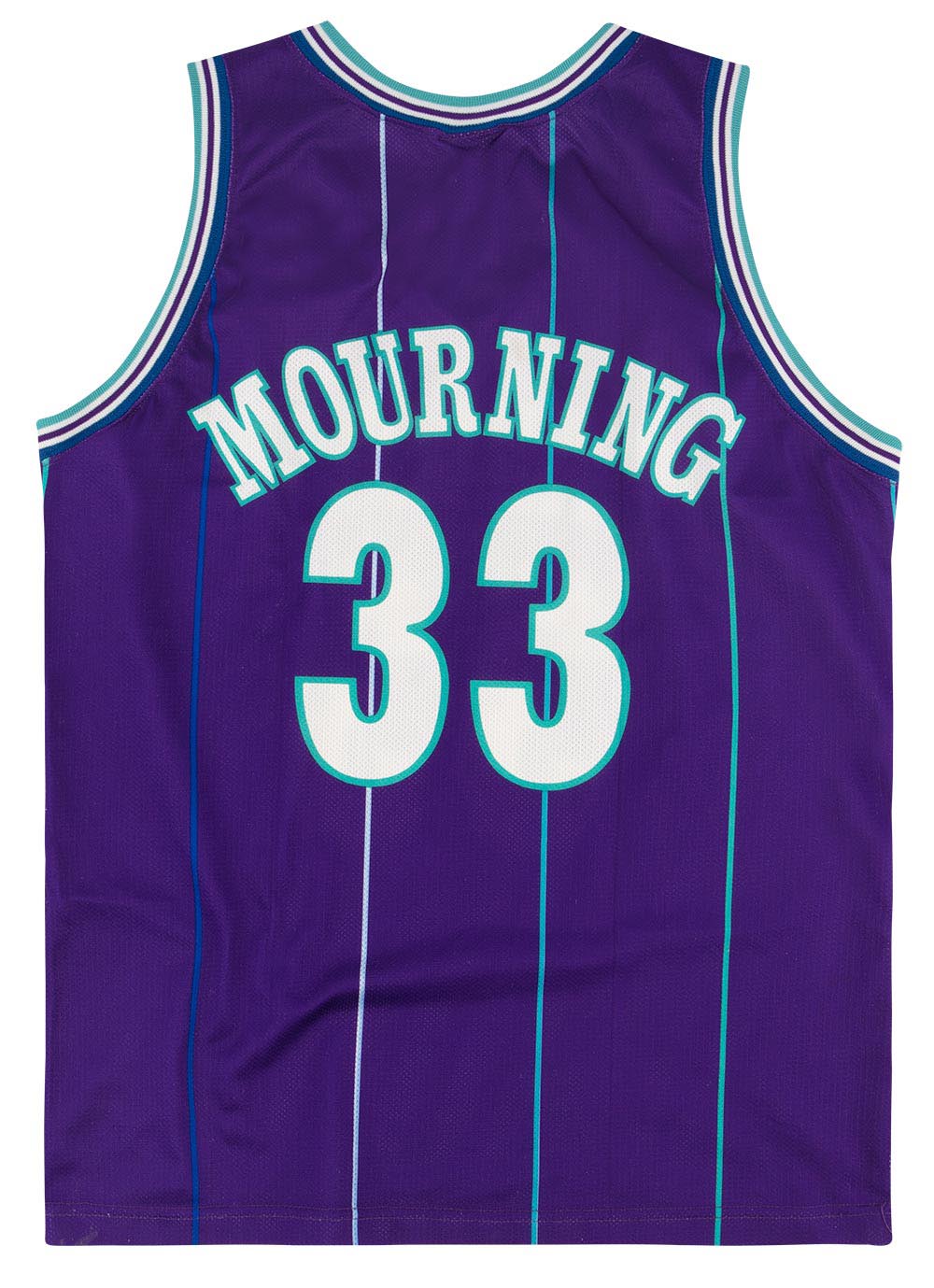 1994 95 Charlotte Hornets Mourning 33 Champion Jersey Alternate S