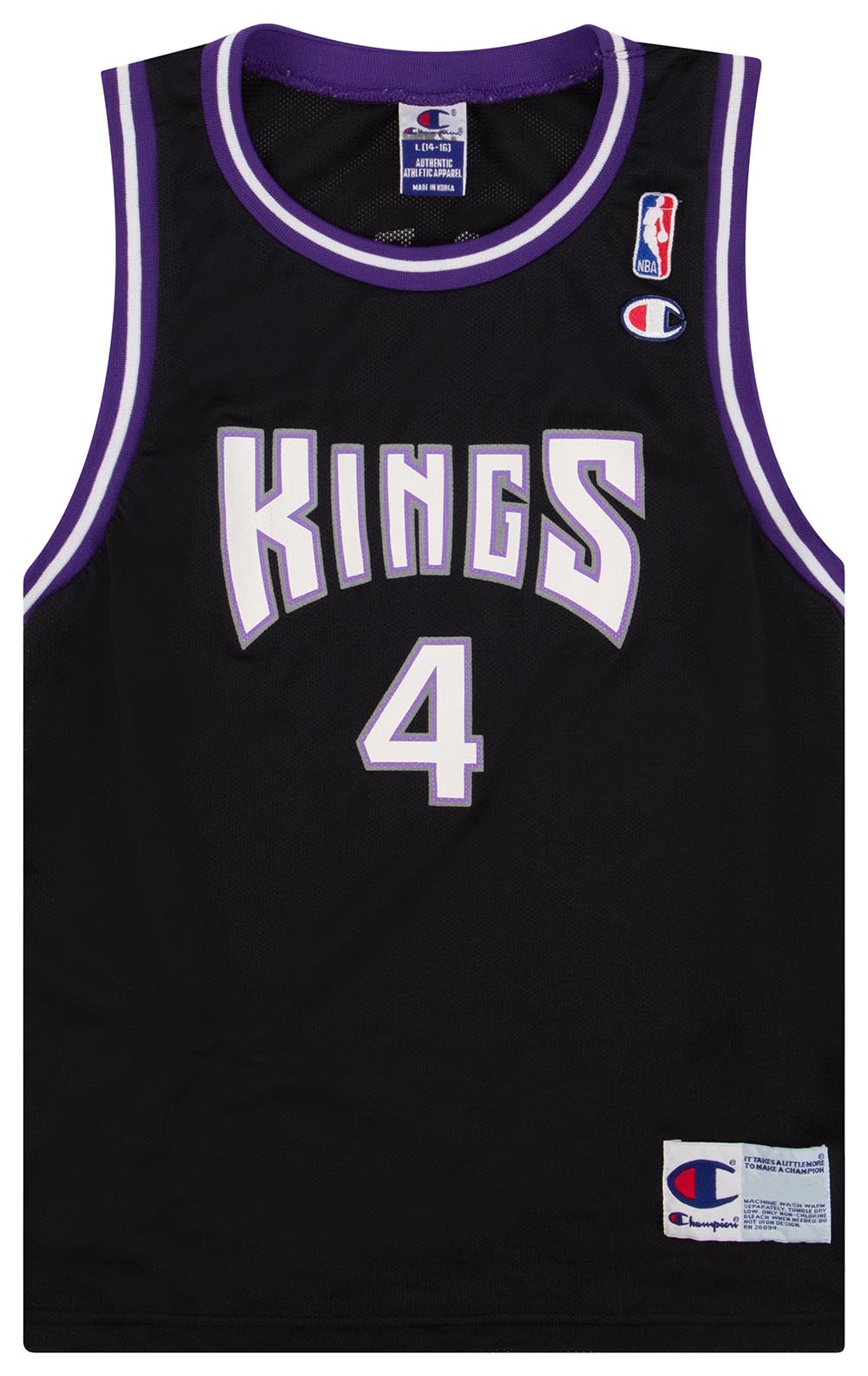 1999-02 Sacramento Kings Webber #4 Champion Jersey (Away) Y