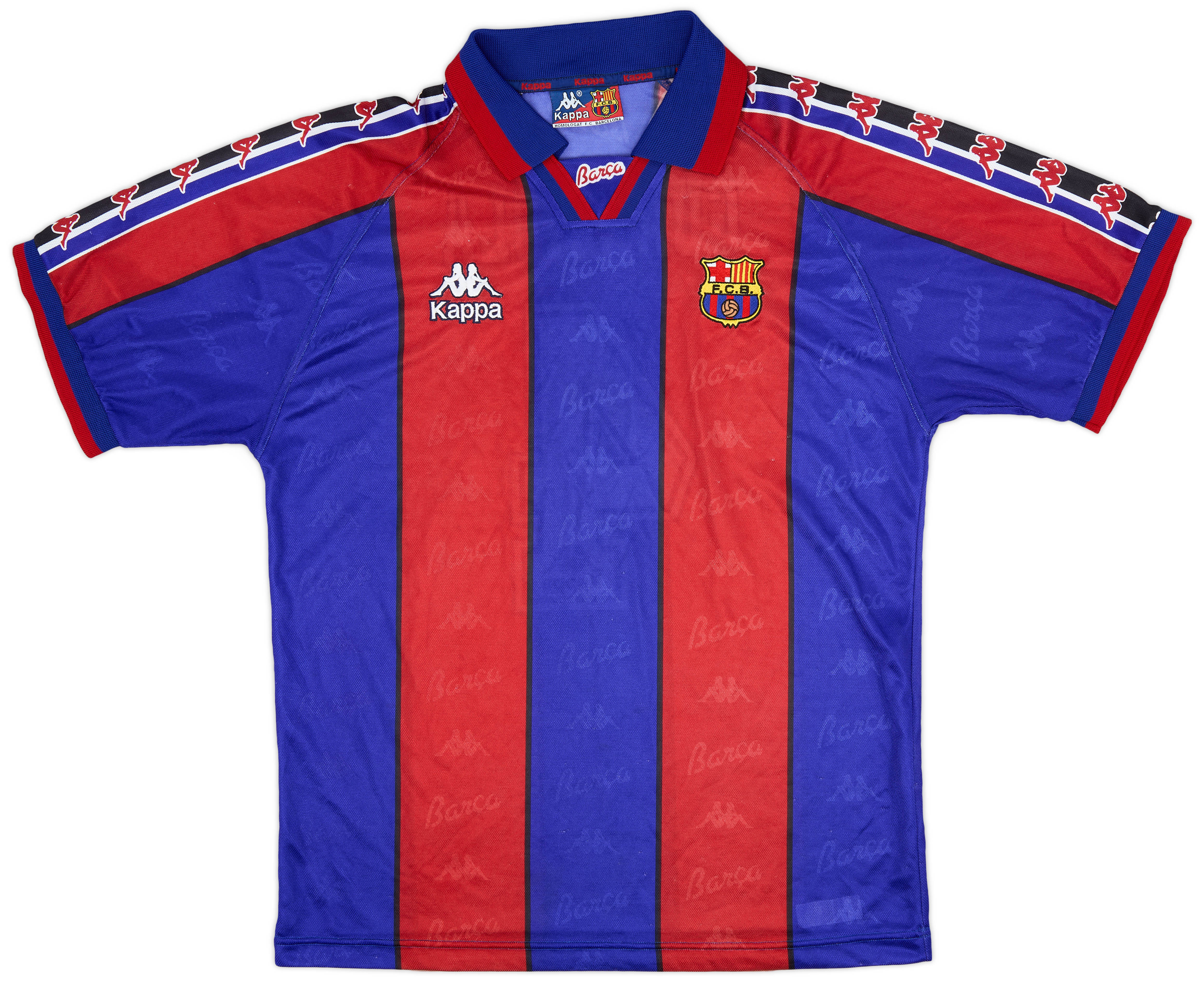 1995-97 Barcelona Home Shirt Guardiola #4 - 8/10 - (XL)