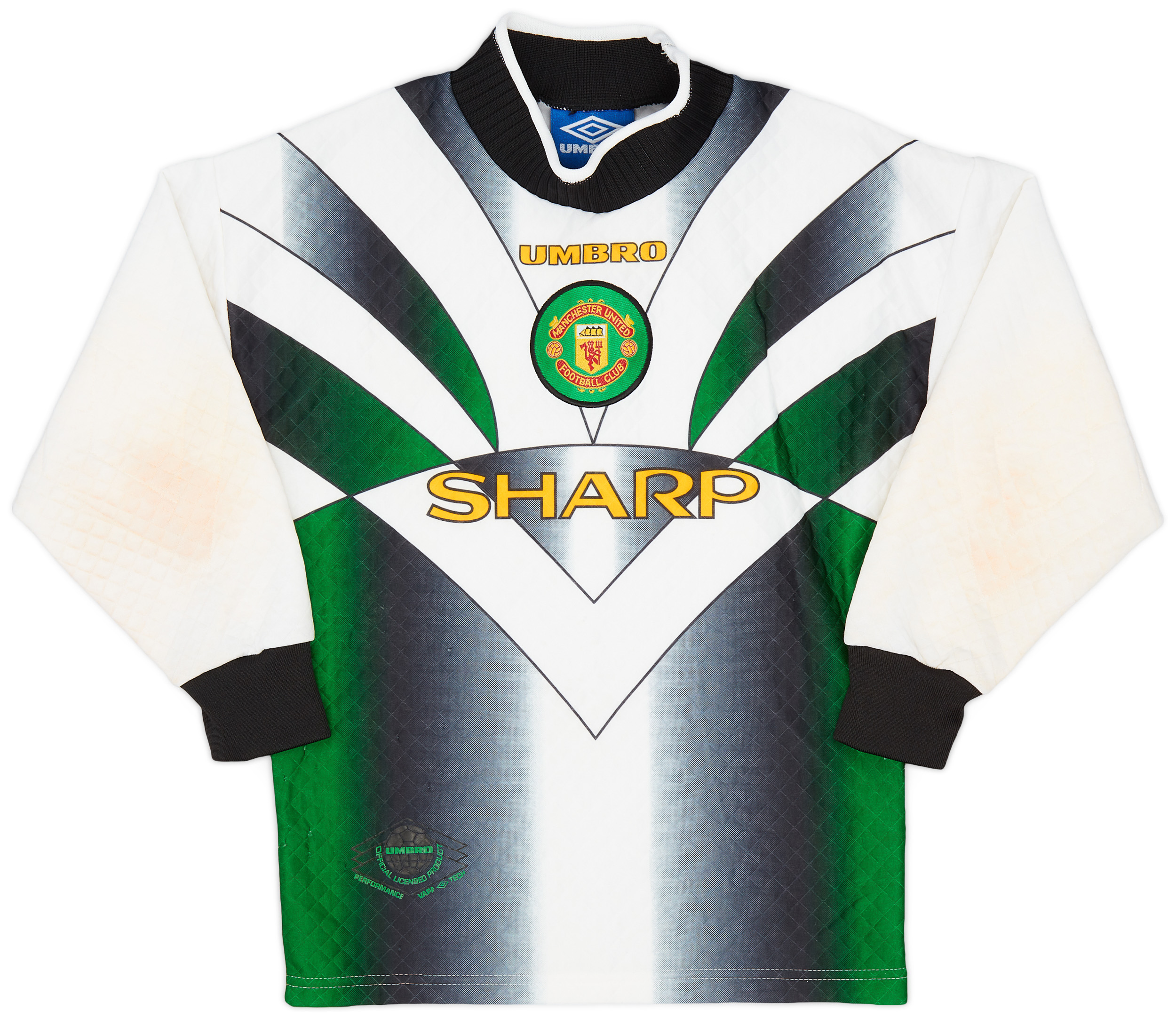 1996-97 Manchester United White GK Shirt - 8/10 - (M.Boys)