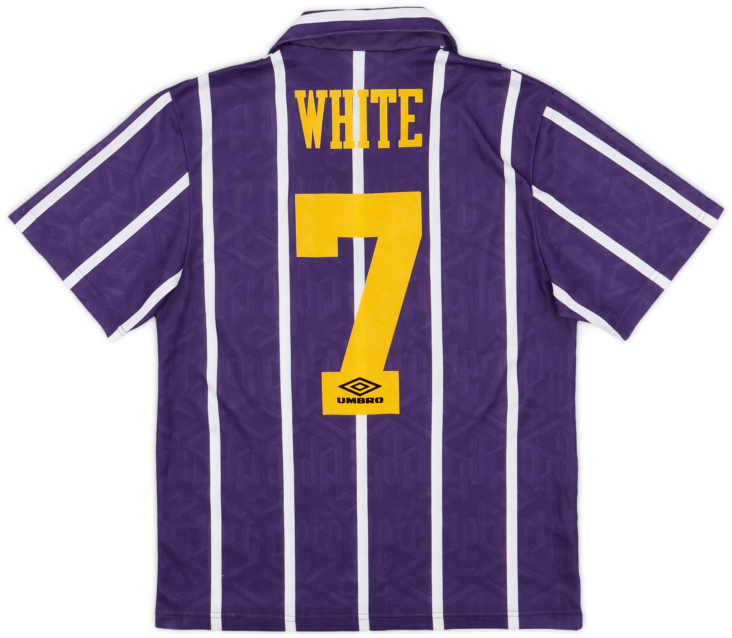 1993-94 Manchester City Away Shirt White #7 - 8/10 - (S) 1993-94 Manchester City Away Shirt White #7 - 8/10 - (S)
