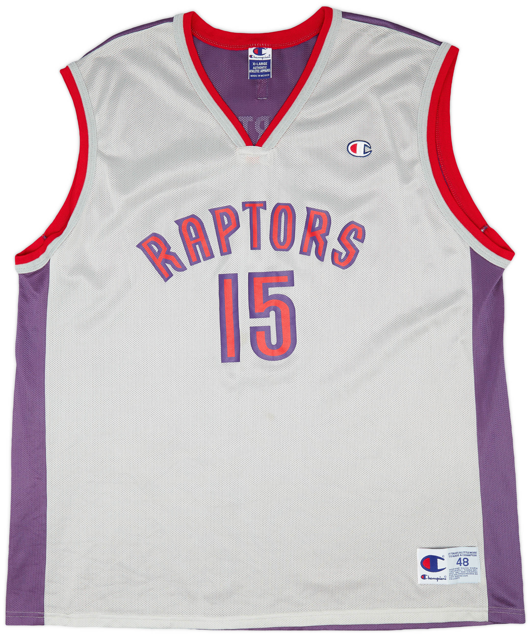 Raptors ユニフォーム Carter 15 Vintage 1990s Vince Carter Toronto Raptors Champion