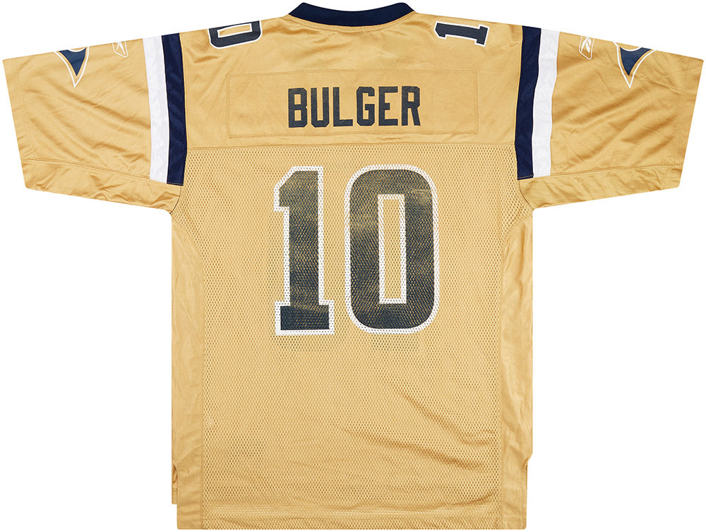 2002 04 St. Louis Rams Bulger 10 Reebok On Field Jersey Alternate M
