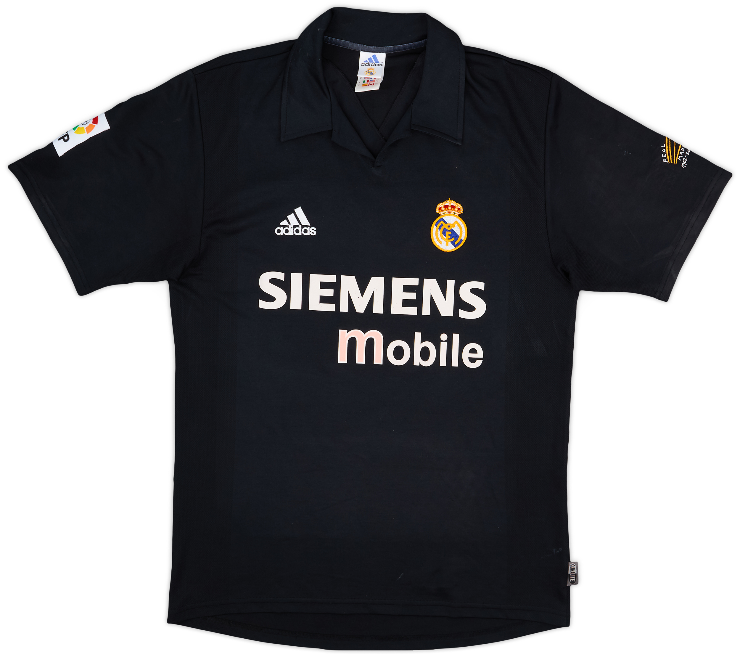Real Madrid 2002年記念ポロシャツ 黒 2002-03 Real Madrid Centenary adidas 1/4 Zip Polo Shirt - 8