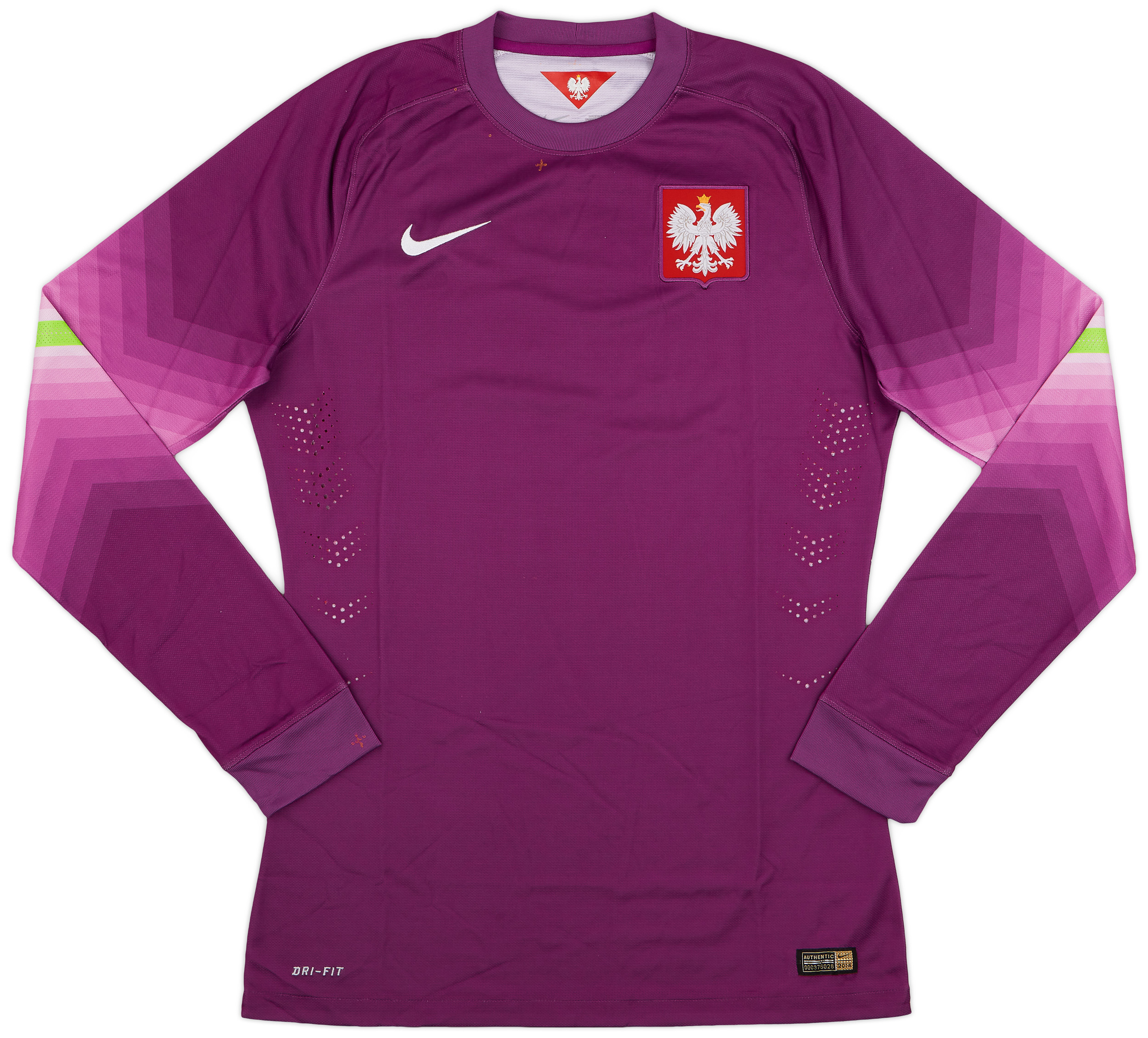 2014 15 Poland Player Issue GK Shirt 7 10 M 2014-15-poland-player-issue-gk-shirt-7-10-m