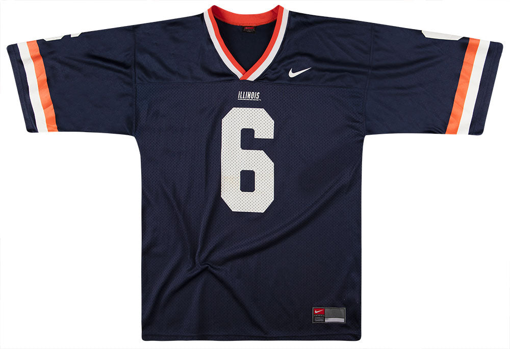 1990s Illinois Fighting Illini #6 Nike Jersey (Home) L
