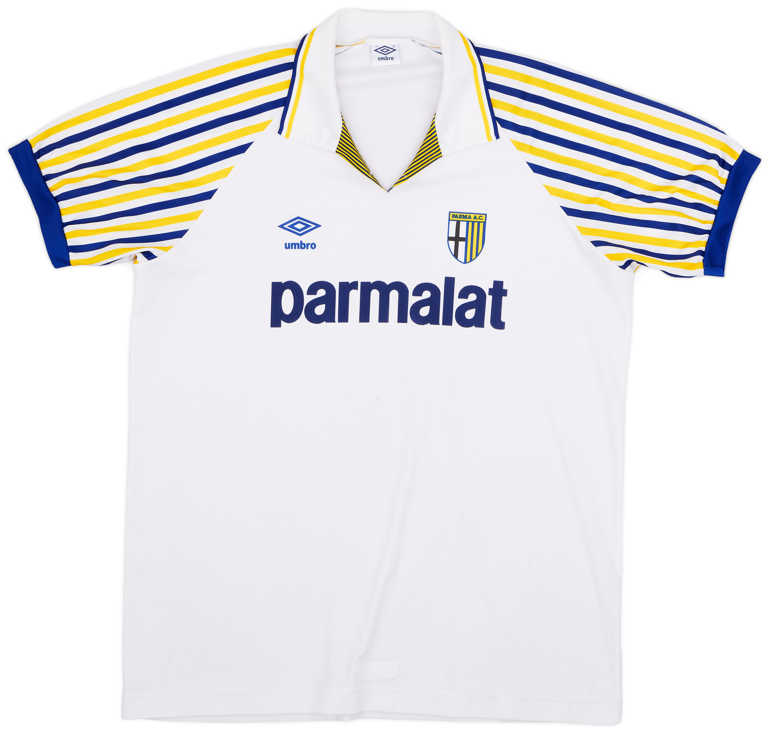Maillot Domicile Parme 1990-91 Porté Match - #10 Chesnel - Umbro - Occasion