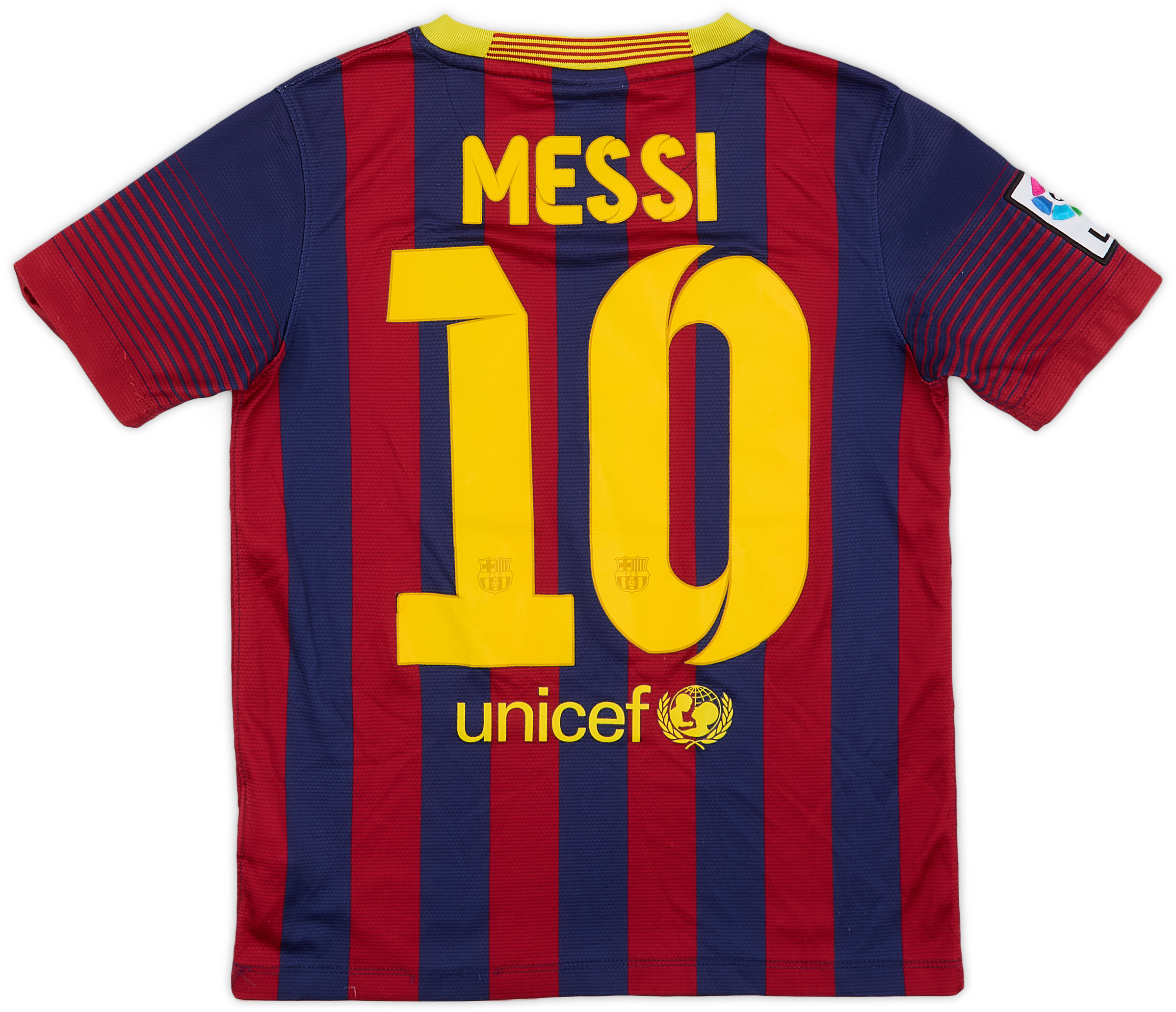 Maillot De Football FC Barcelona 2013/2014 - Messi Numéro 10 Taille S (Occasion)