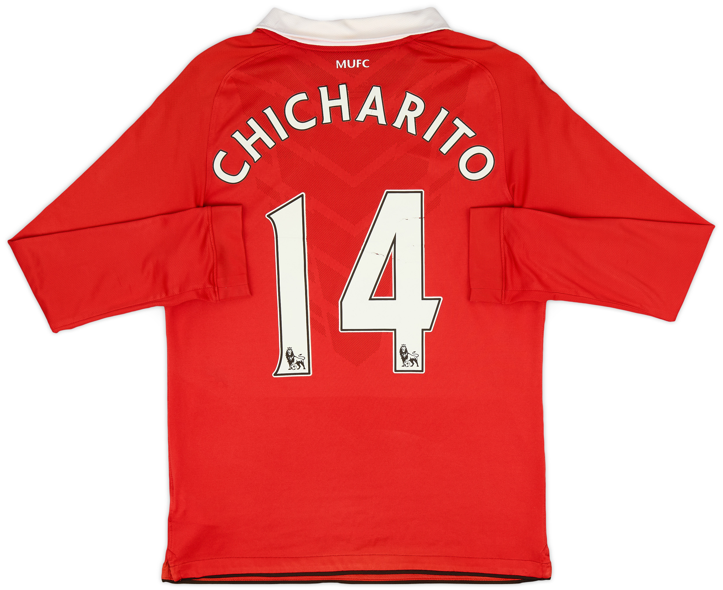 2010-11 Manchester United Home L/S Shirt Chicharito #14 - 4/10 - (XL.Boys)
