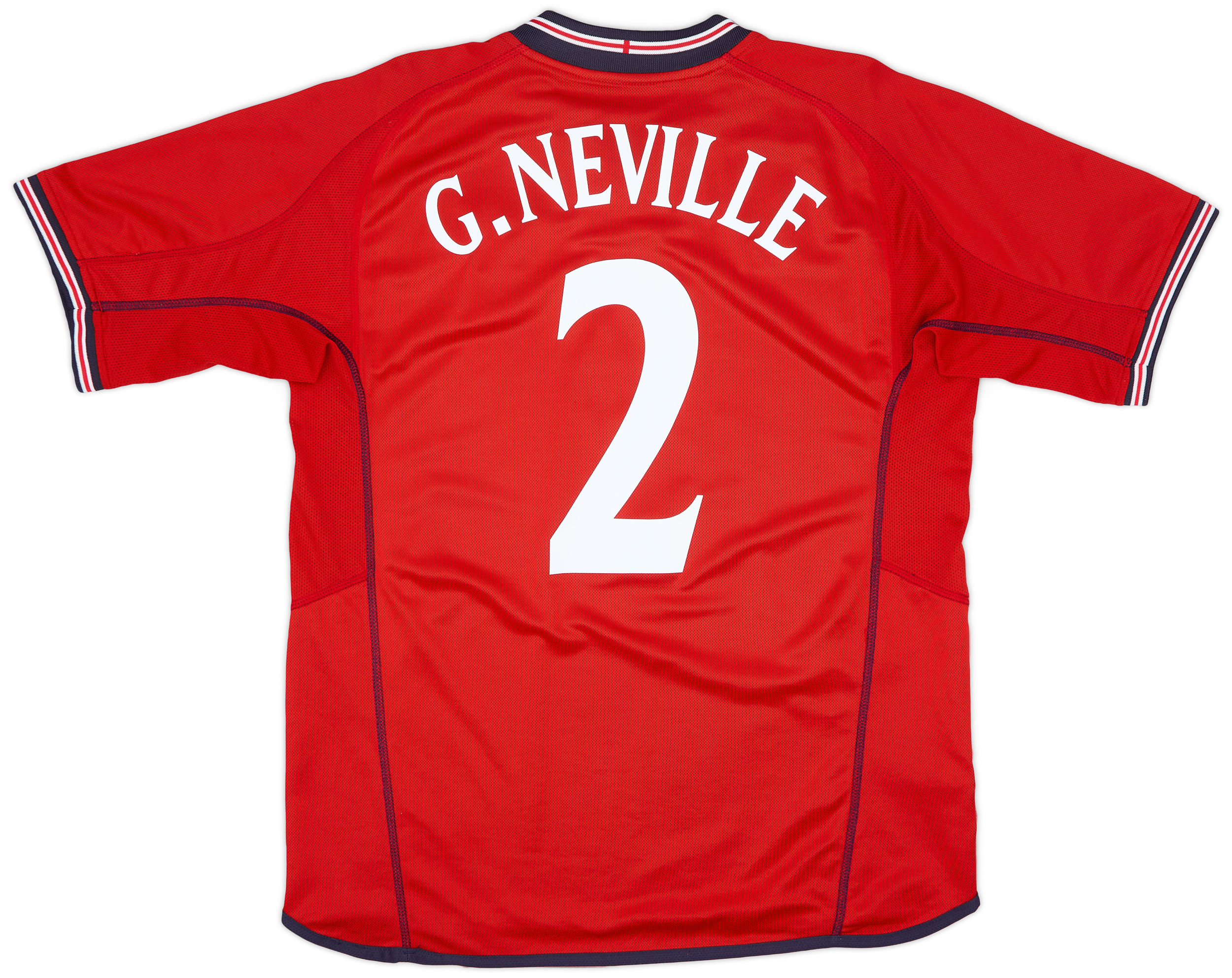 2002-04 England Away Shirt G.Neville #2 - 9/10 - (XL)