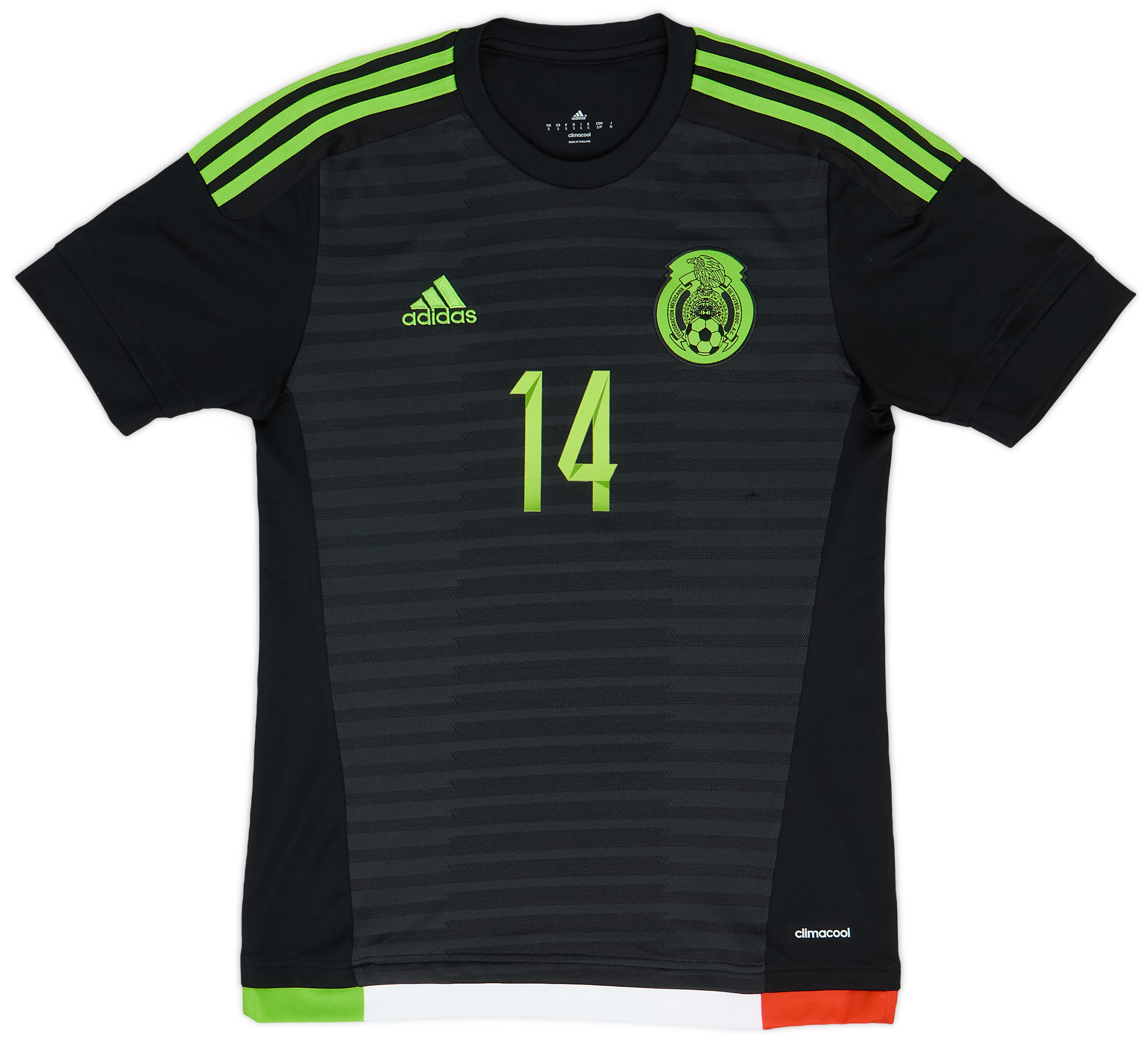 メキシコ代表　エルナンデス　J. HERNANDEZ 14 Lサイズ 2014-15 Mexico Home Shirt J. Hernandez #14 - 6/10 - (S)