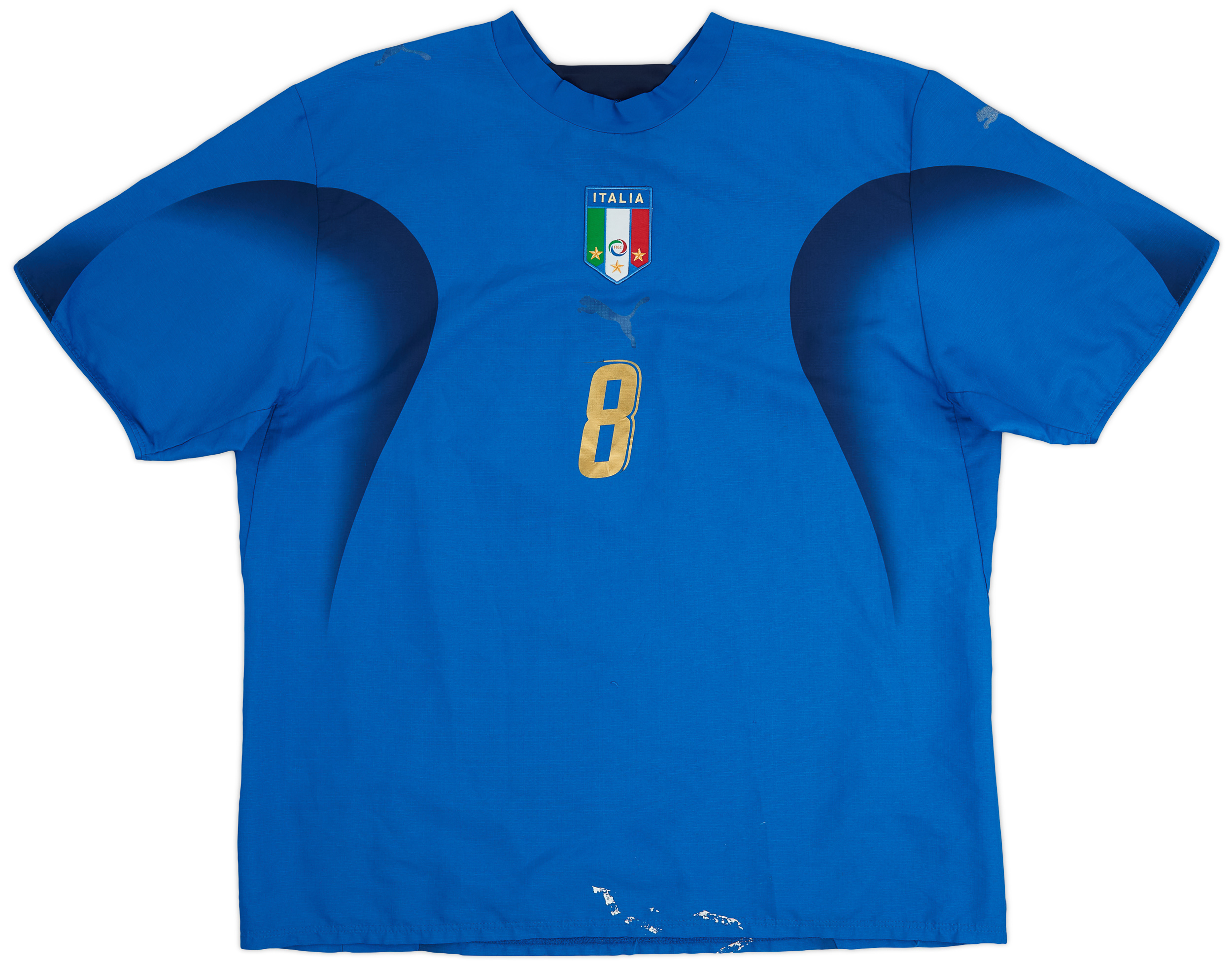 2006 Italy Home Shirt Gattuso #8 - 4/10 - (XL) - ウェア