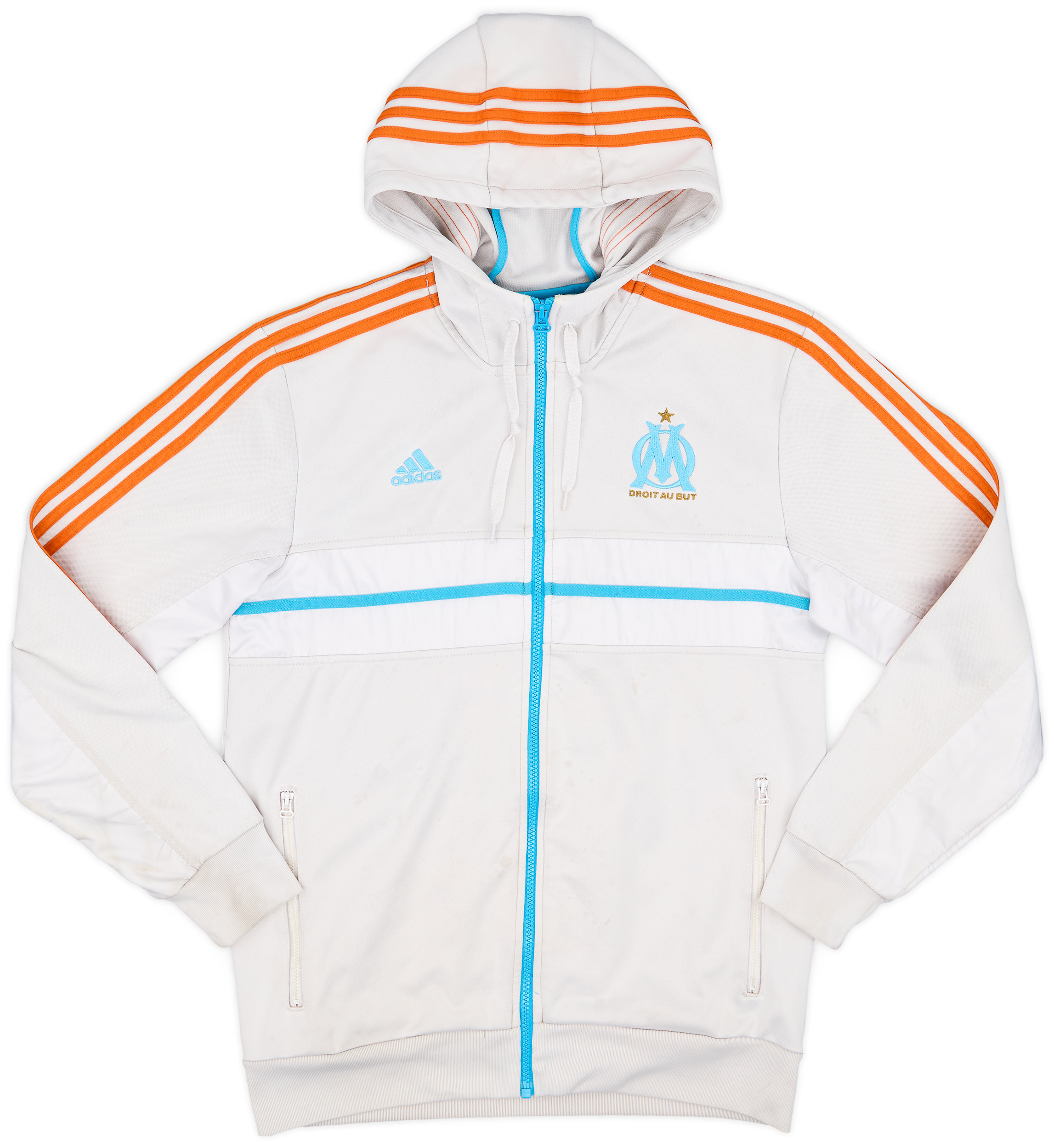 2012-13 Olympique Marseille adidas Hooded Track Jacket - 4 2012-13 Olympique Marseille adidas Hooded Track Jacket - 4
