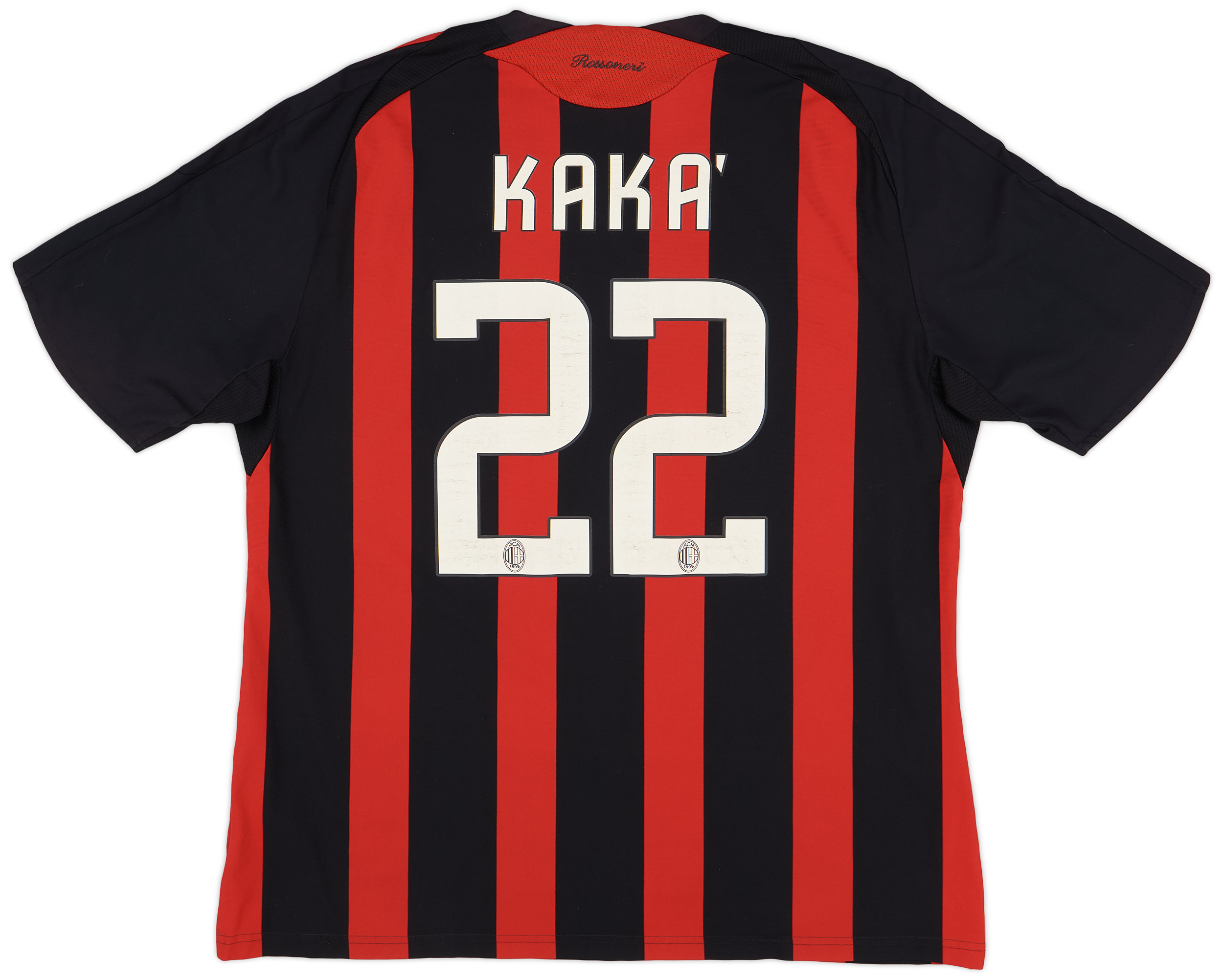 2008-09 AC Milan Home Shirt Kaka #22 - 4/10 - (XL)