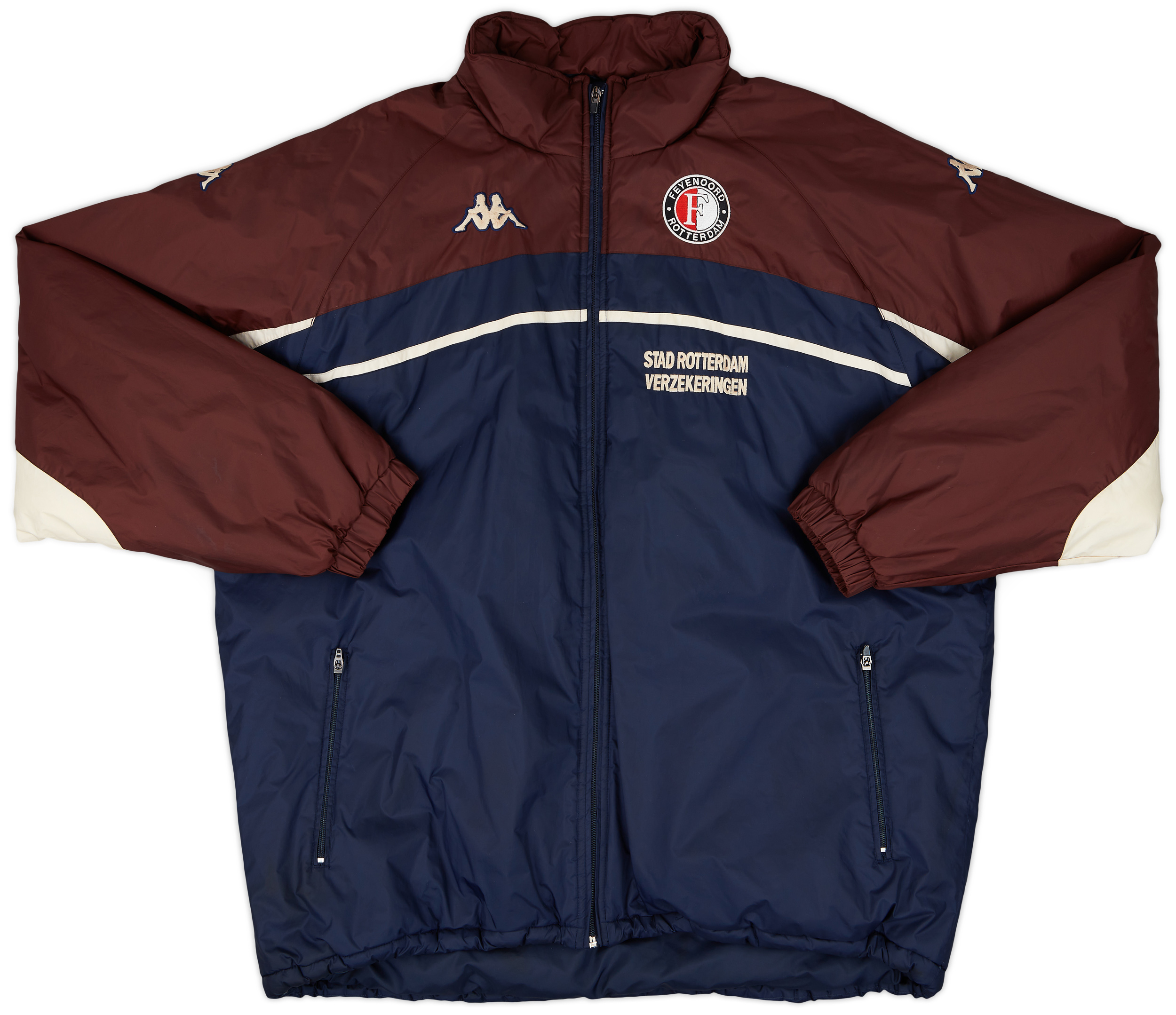 超歓迎された 2003-04 Feyenoord (3XL) - 8/10 - Coat Bench Padded Kappa ウェア