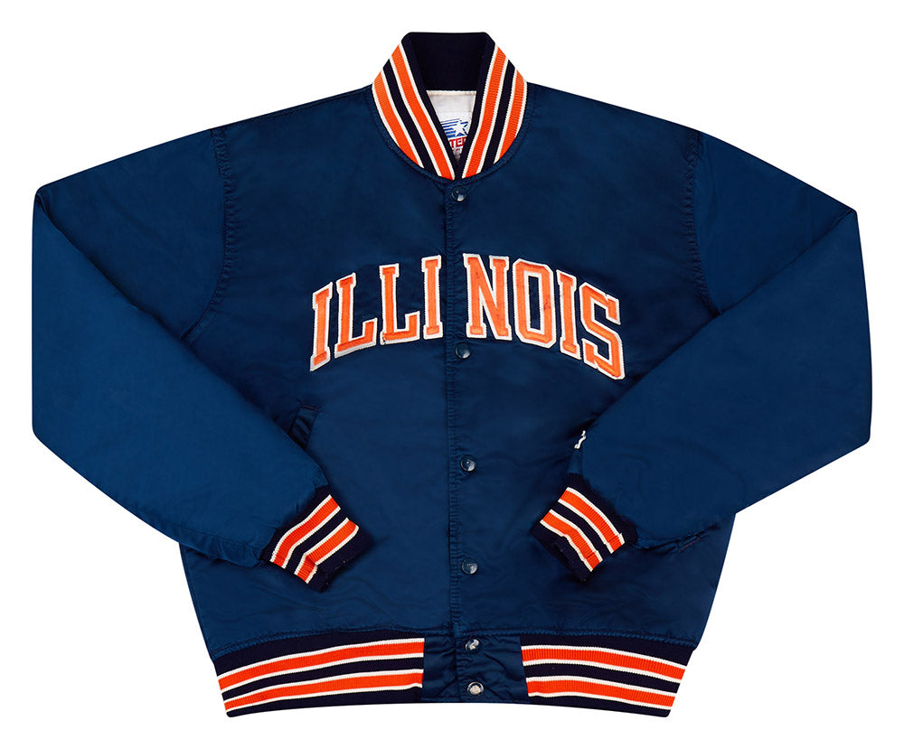 Starter ILLINOIS ジャケット Starter Vintage 90's Illinois Illiniwek Full Zip Hooded