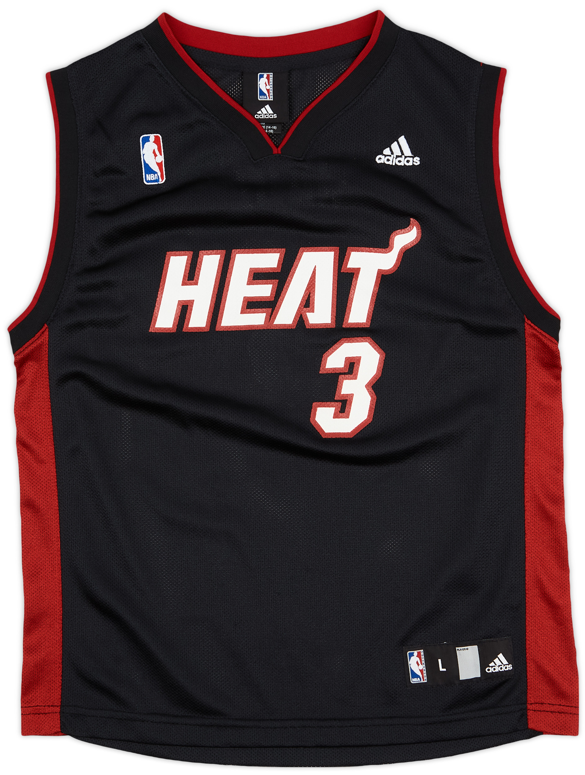 2006-10 Miami Heat Wade #3 adidas Away Jersey - 9/10 - (L.Boys)