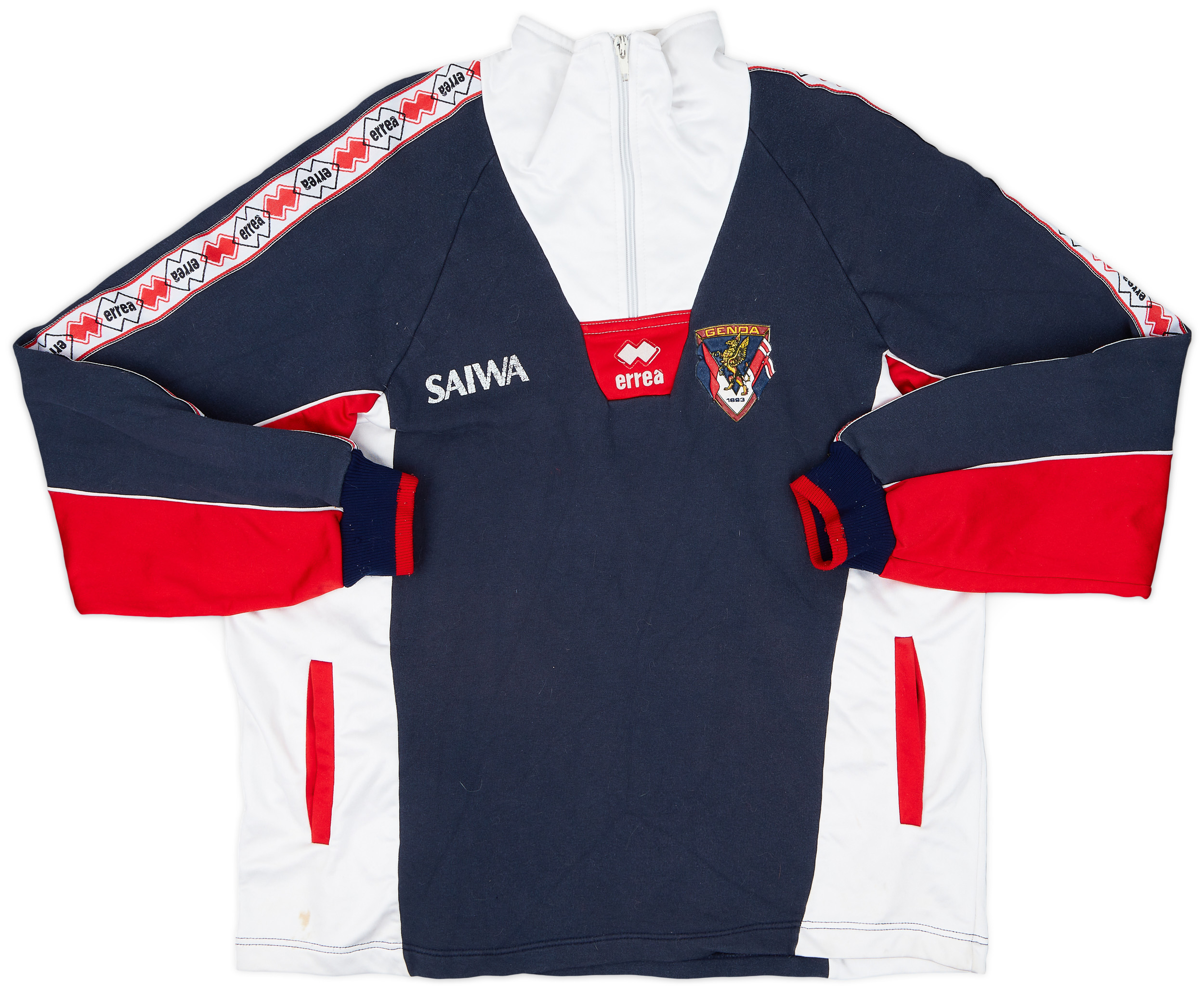 1992-94 Genoa Errea 1/4 Zip Sweat Top - 4/10 - (XL) 1992-94 Genoa Errea 1/4 Zip Sweat Top - 4/10 - (XL)