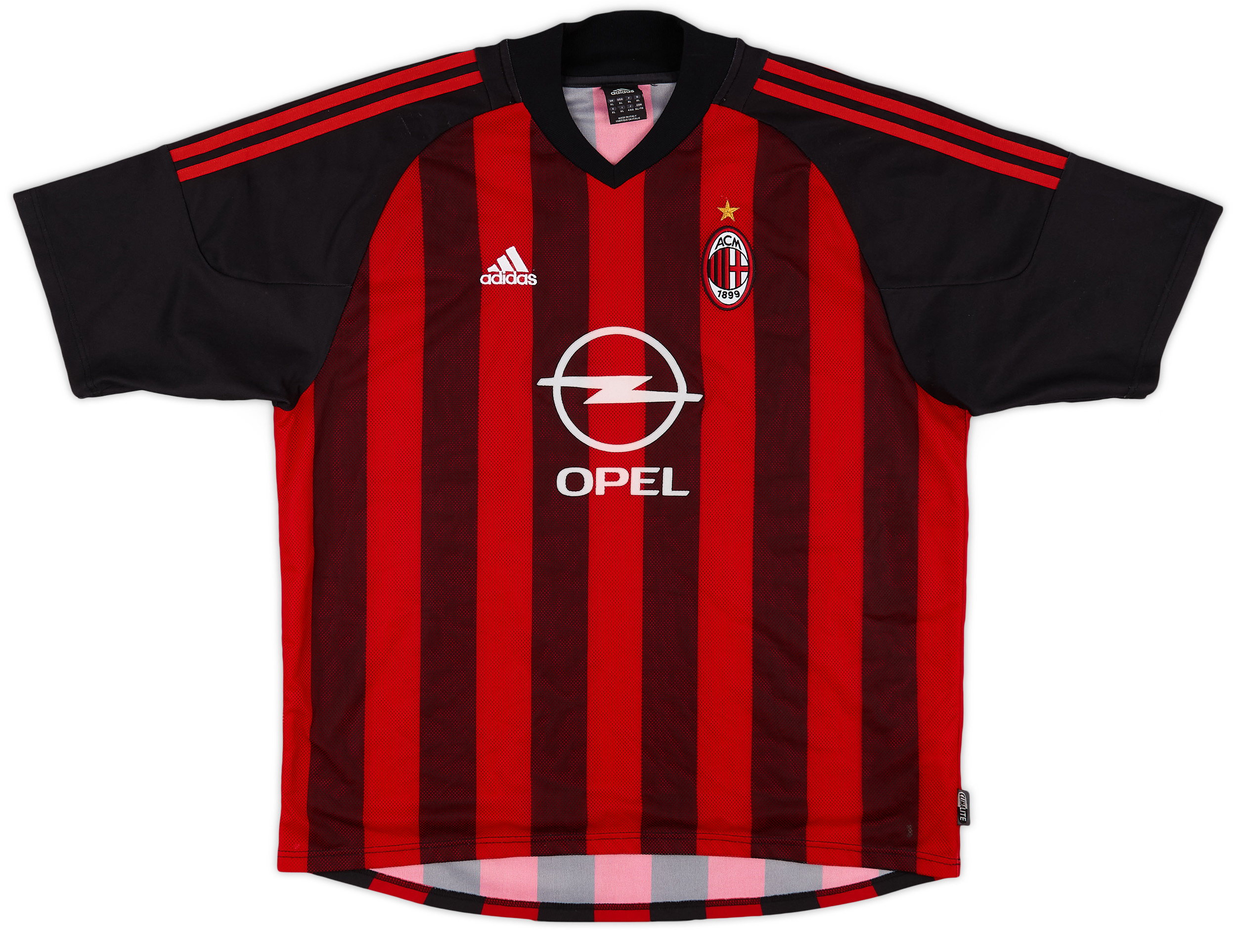 ACミラン SHEVCHENKO 7番 半袖 シャツ 2002-03 AC Milan Home Shirt Shevchenko #7 - 8/10 - (L)