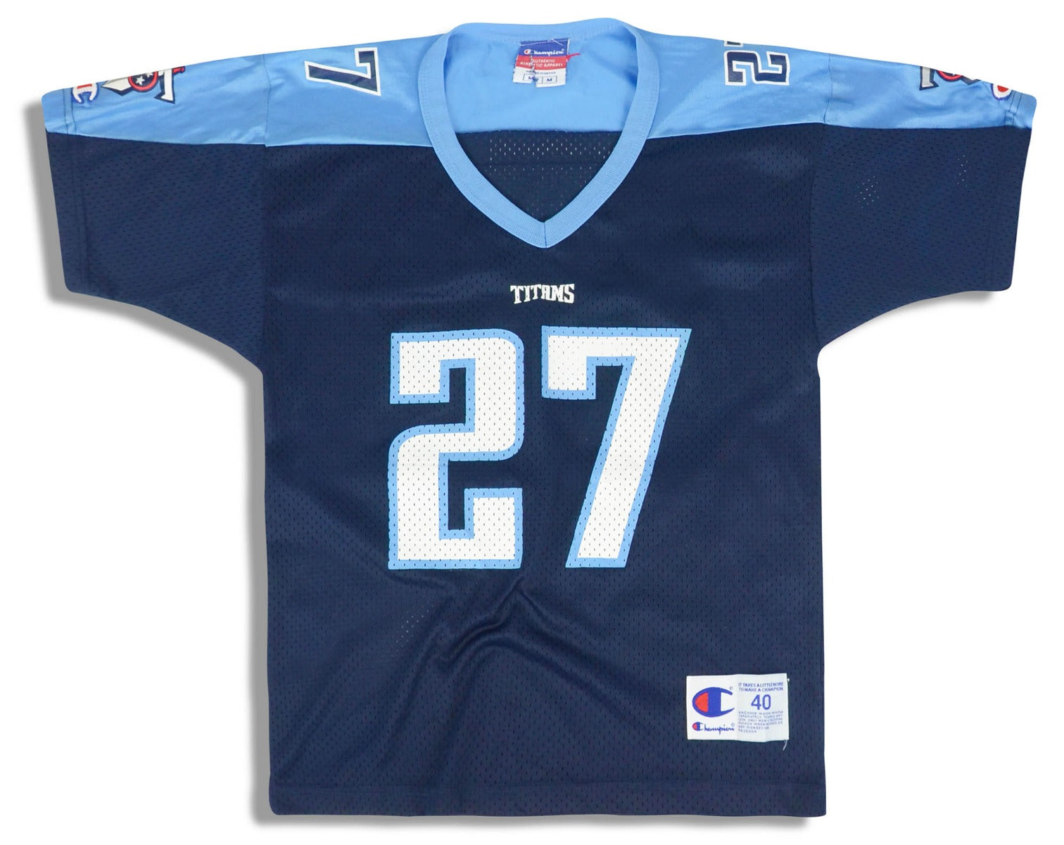 1999-00 Tennessee Titans George #27 Champion Jersey (Home) M