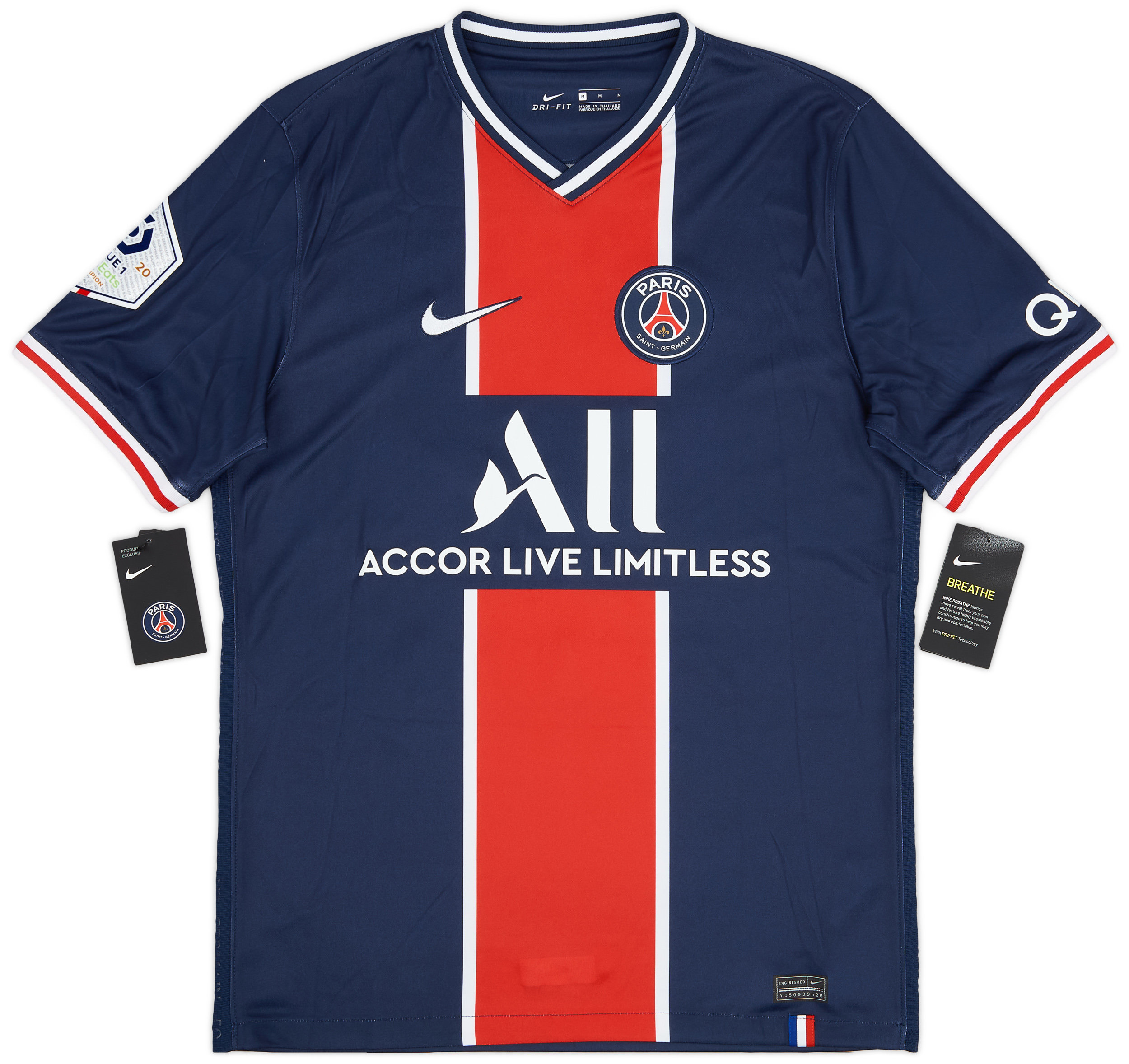 2020/21パリ・サンジェルマン/ NEW / L / #7 / MBAPPÉ 2020/21 PSG Home Jersey #7 Mbappe Small Nike Paris Saint