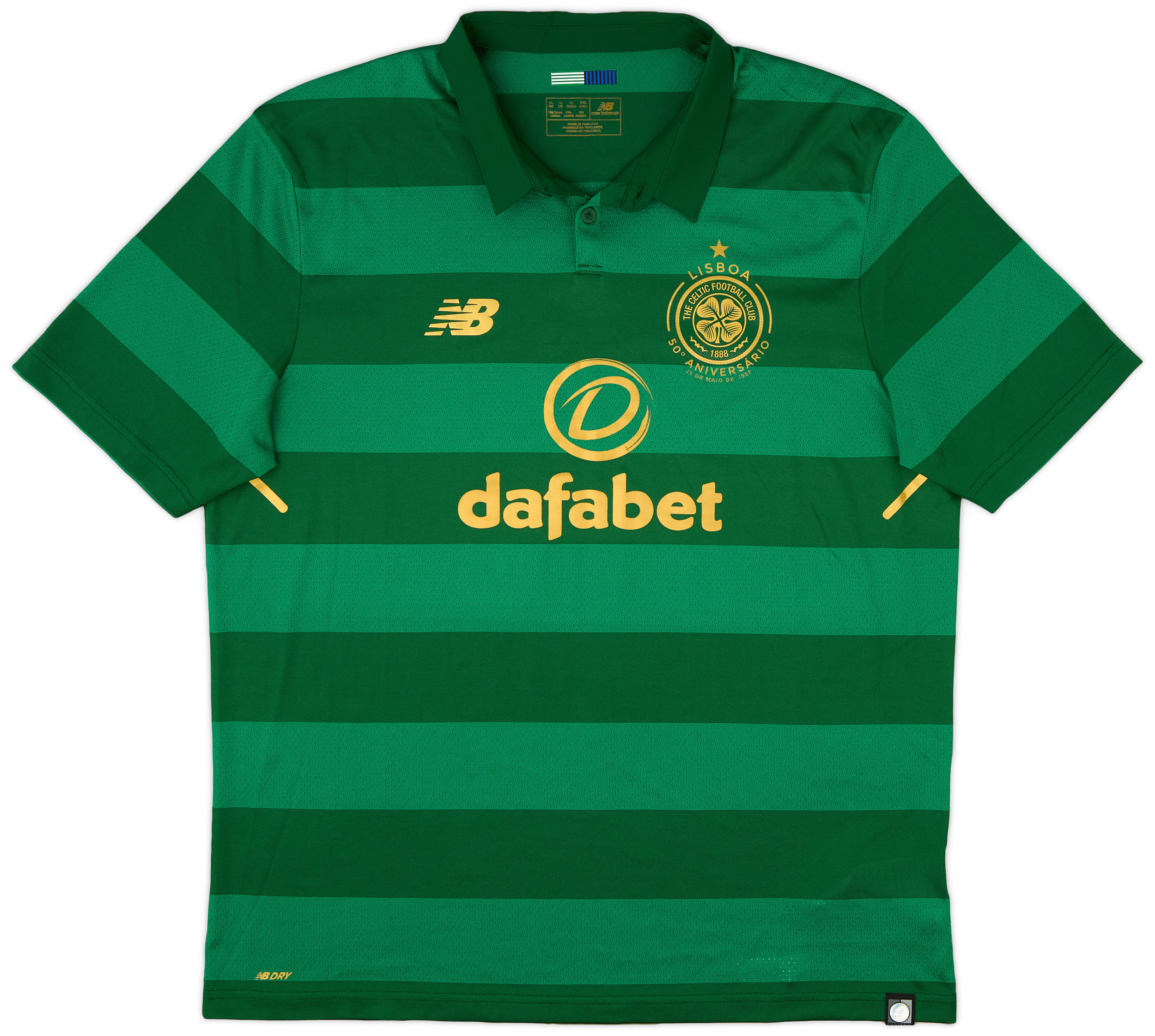 2017-18 Celtic 'Lisbon Lions 50th Anniversary' Away Shirt - 8/10 - (XL)