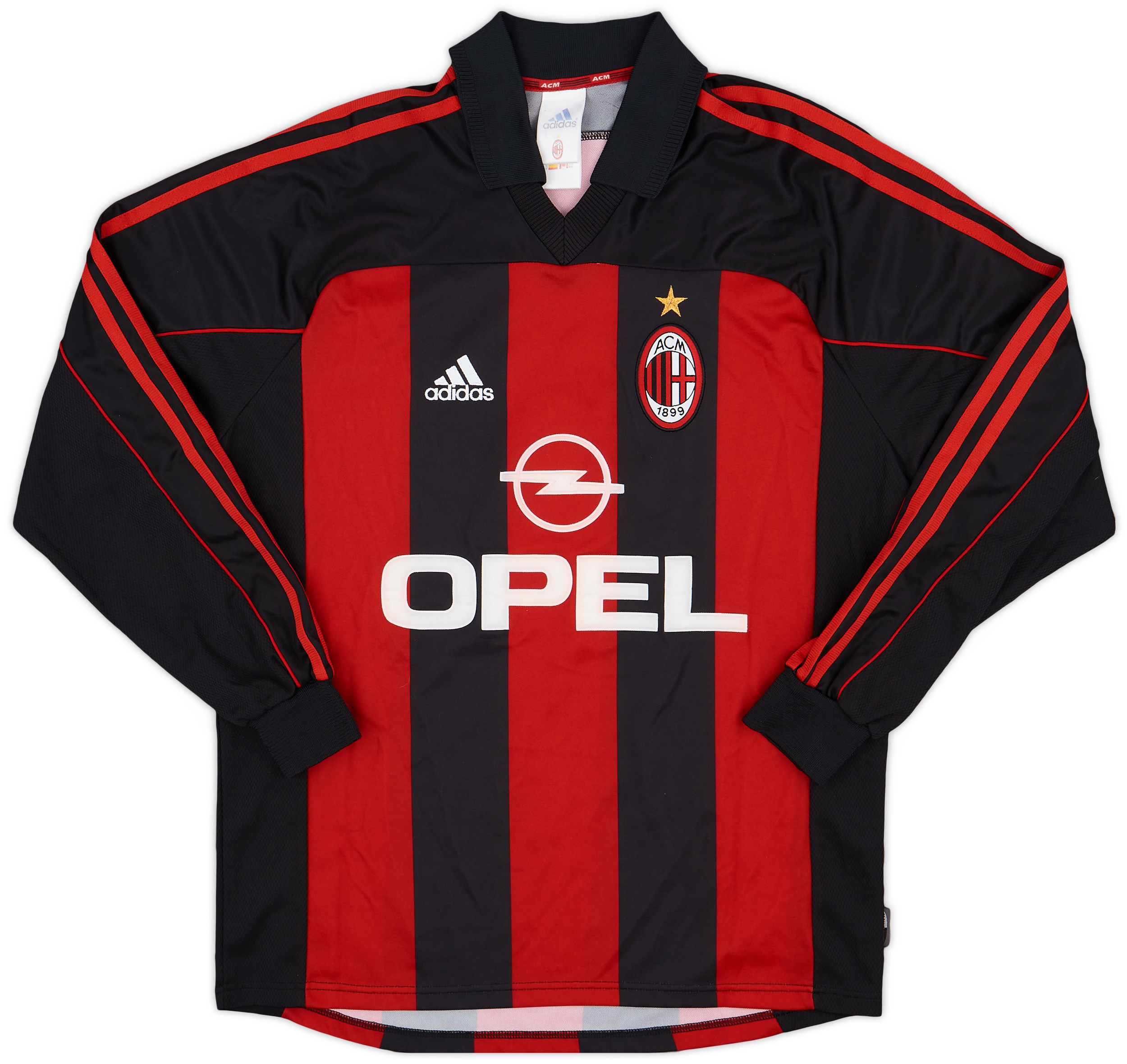 2000-02 AC Milan Home L/S Shirt Rui Costa #10 - 5/10 - (M)